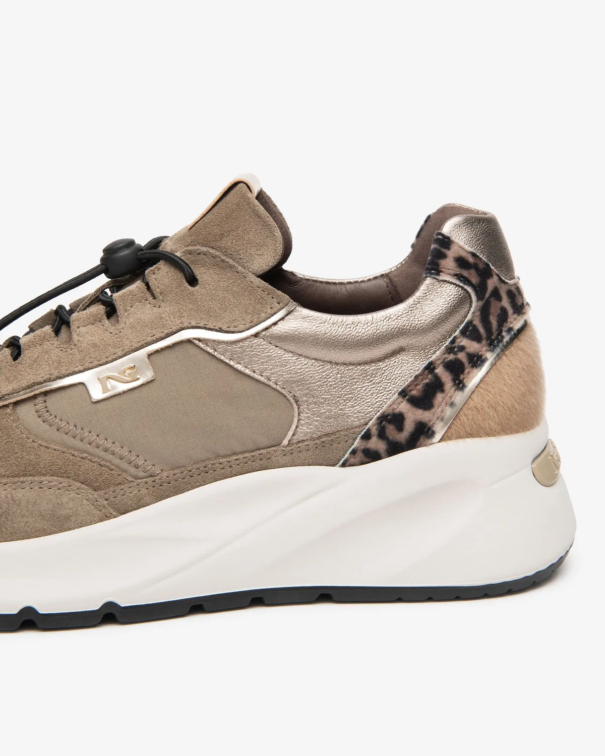NeroGiardini sneakers dama piele canvas animal print