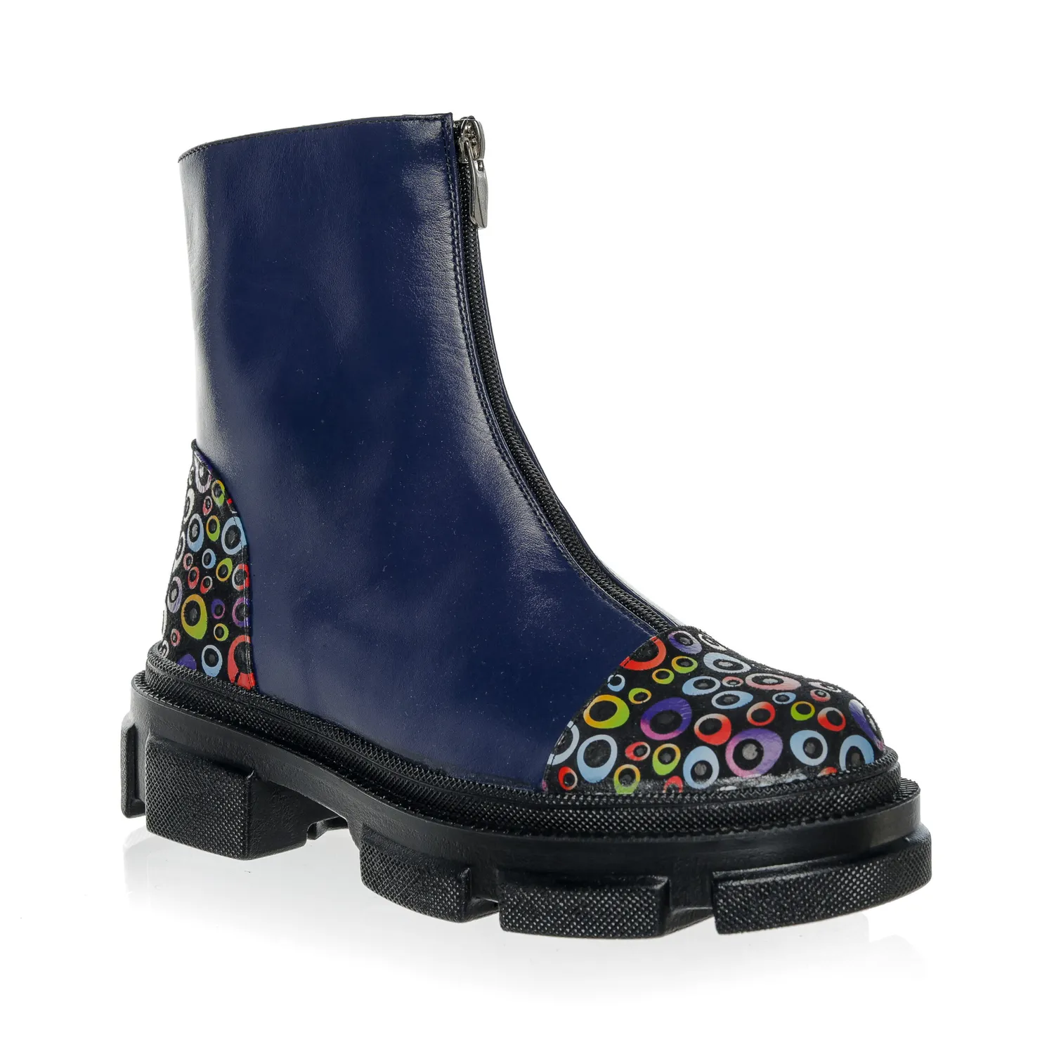 Catinca Shoes BC25 BBCC bocanci piele blu box cerculete