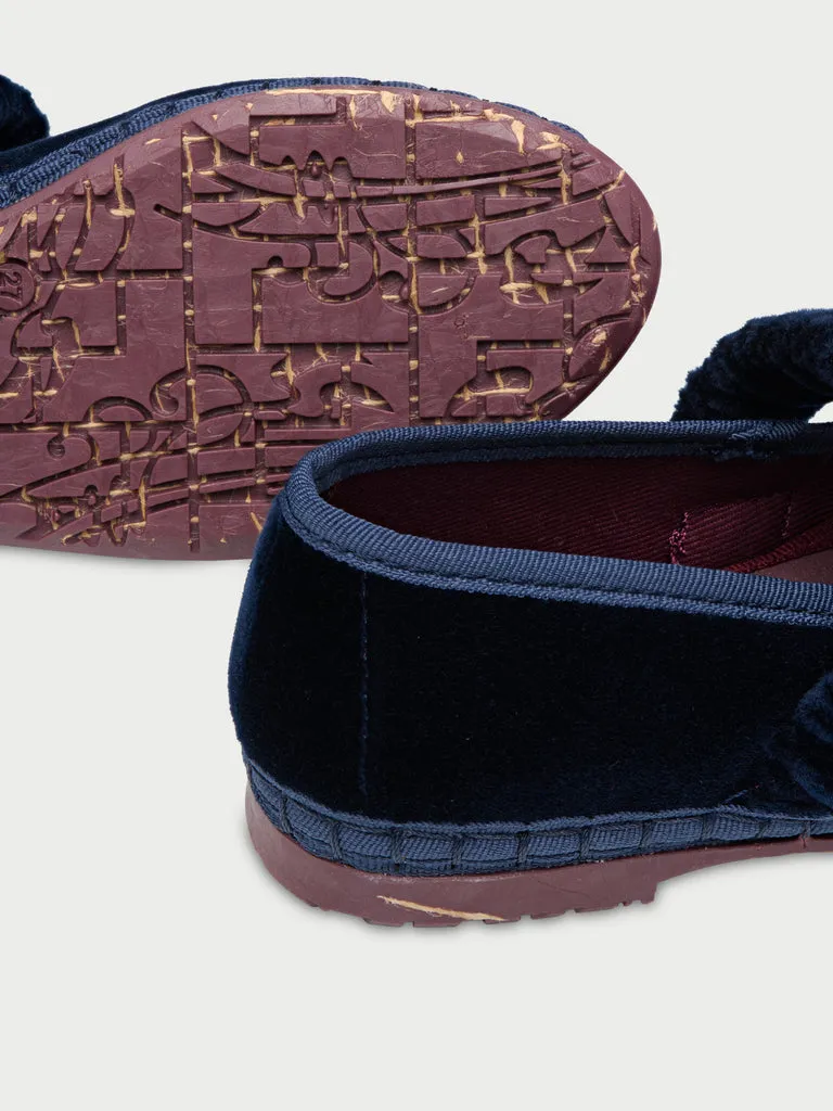 Flagelus Mafalda Molly Kids pantofi copii bleumarin catifea