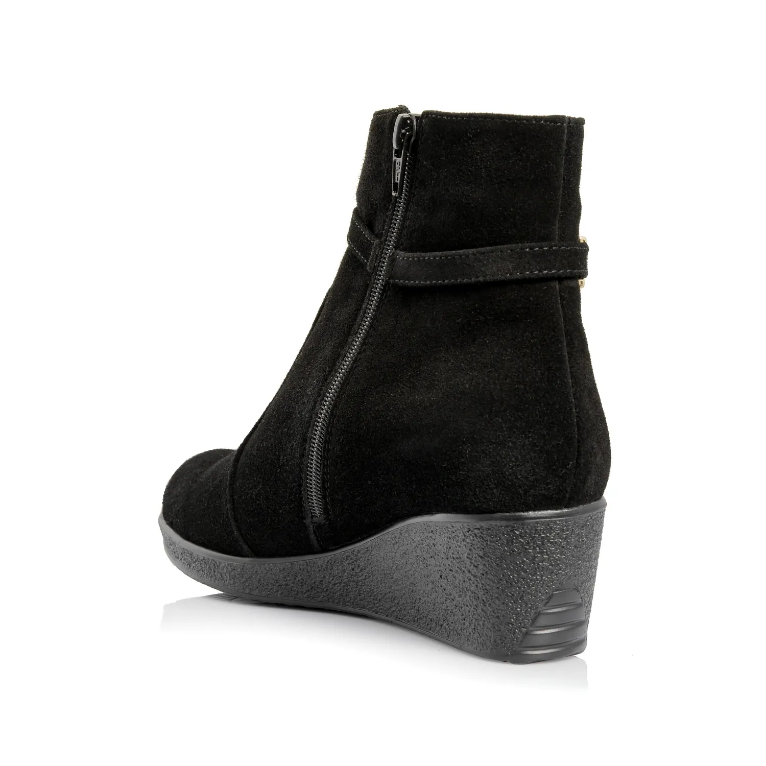 Catinca Shoes O54 NA ghete dama negru antilopa piele