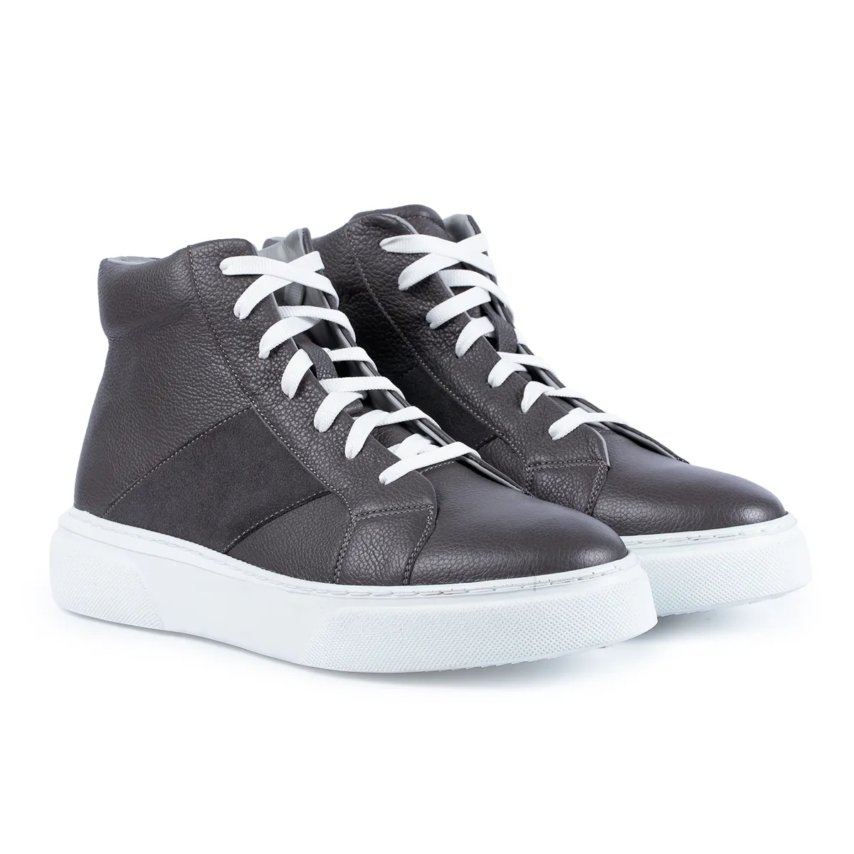 Lucas Shoes Ghete 855 gri bizon piele