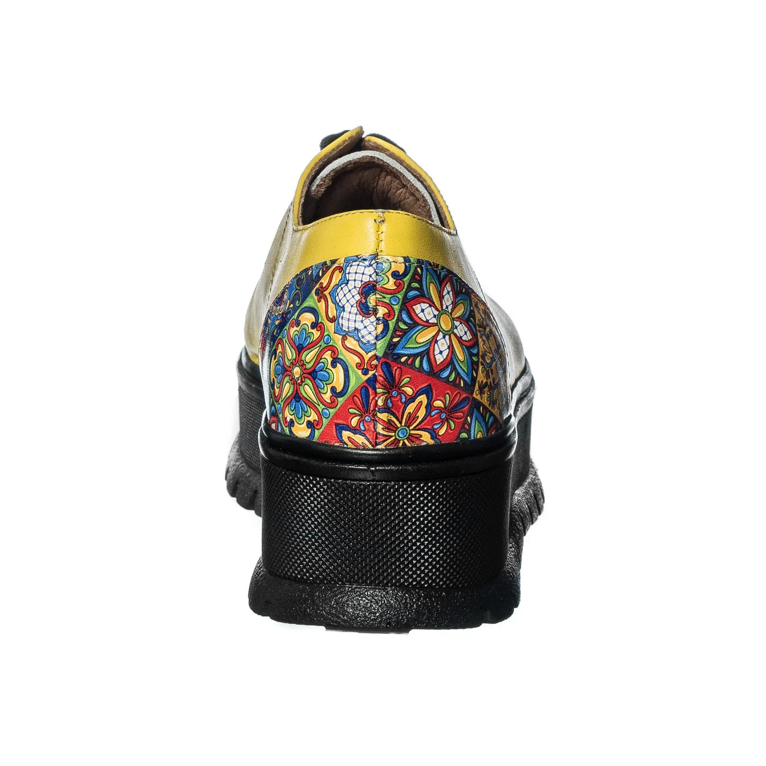 Catinca Shoes X3 GBM3D pantofi dama piele naturala galben mozaic