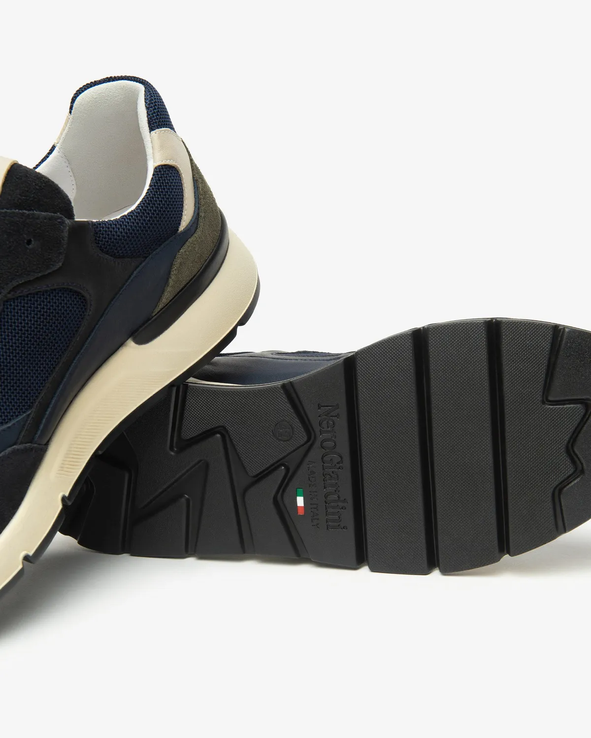 NeroGiardini sneakers barbati piele textil Memory