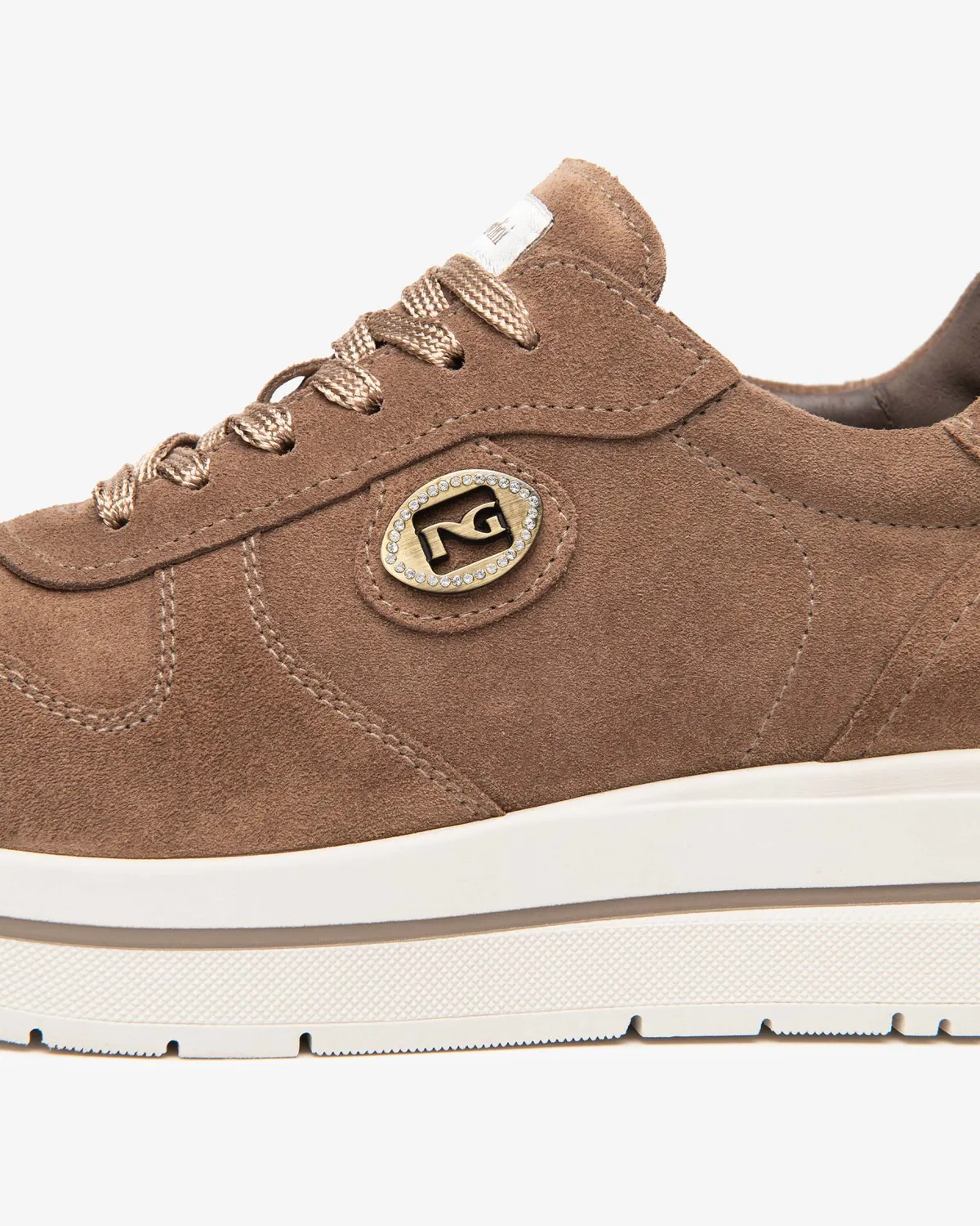 Sneakers Dama NeroGiardini Piele Intoarsa Platforma