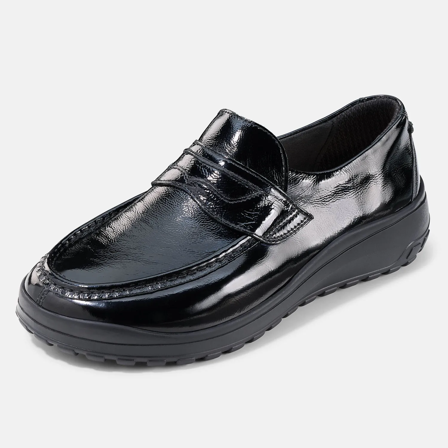BÄR Nola mocasini damă piele lac negru