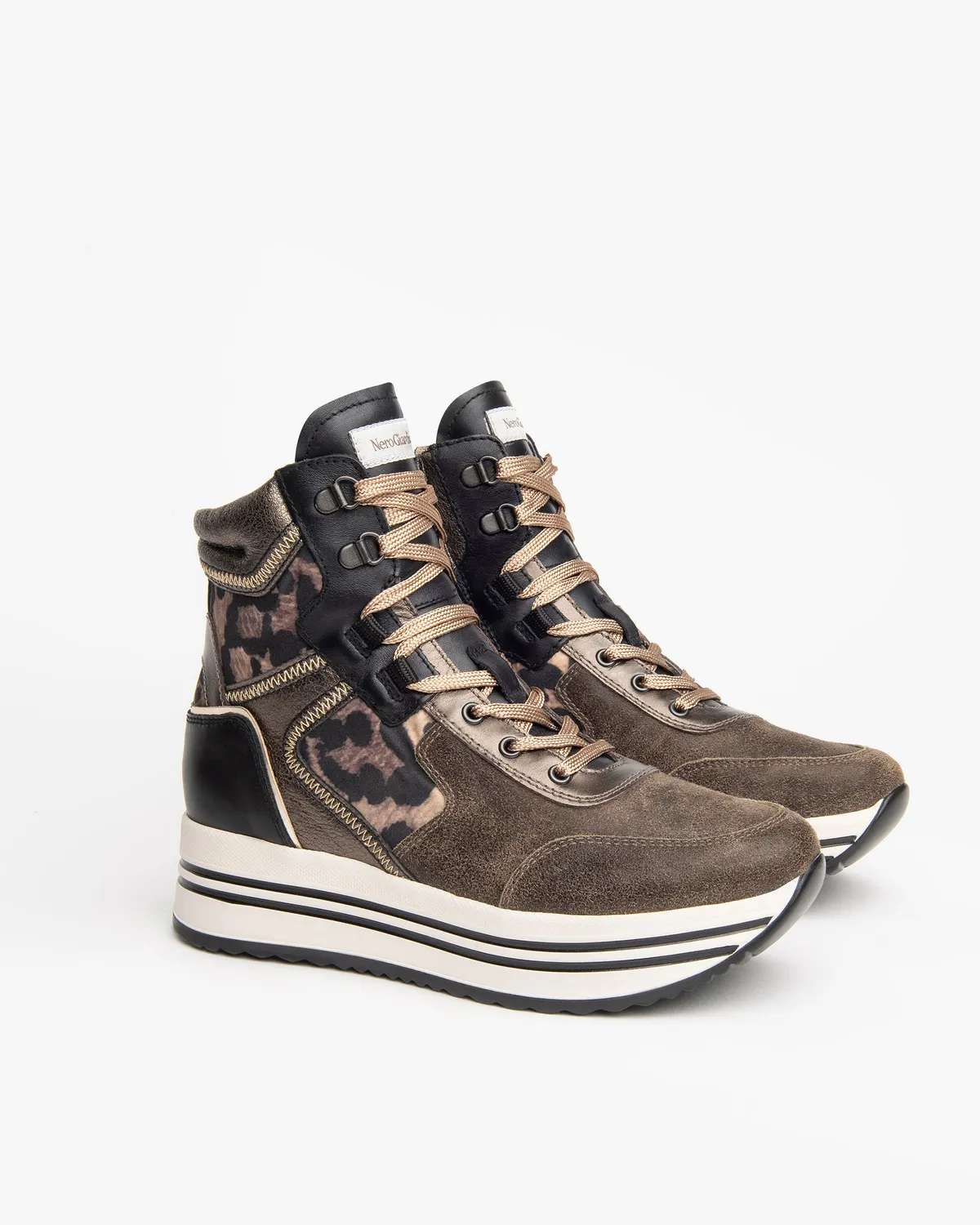NeroGiardini sneakers high-top piele platforma 4,5cm