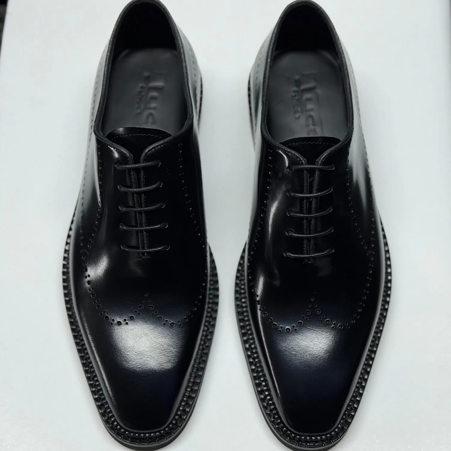 Lucas Shoes Elegant 906 pantofi barbati negru semilac piele