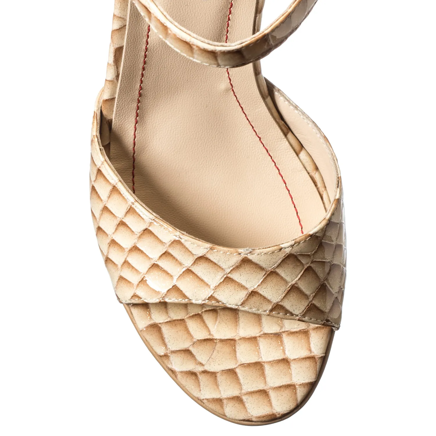 Catinca Shoes S15 MC sandale dama piele maro croco