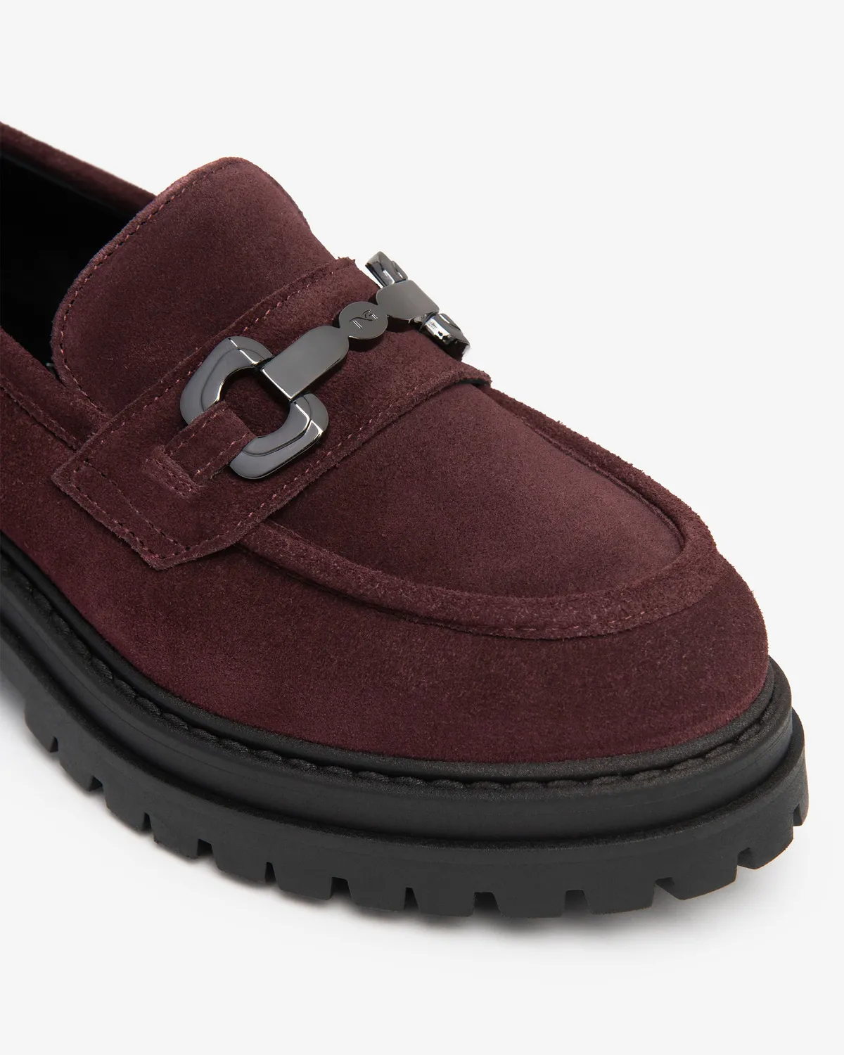 NeroGiardini mocasini piele intoarsa dama toc 4 cm