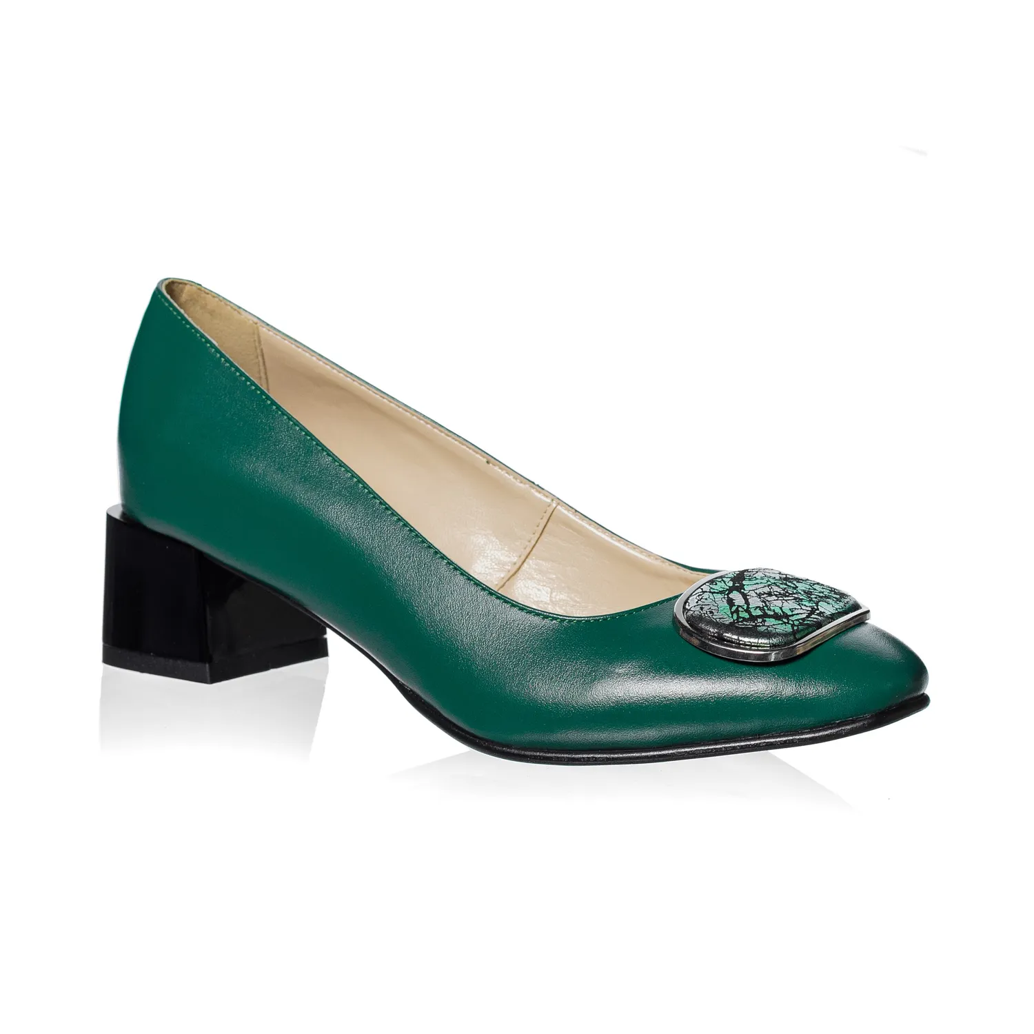 Catinca Shoes A21 VBVS pantofi dama piele verde box