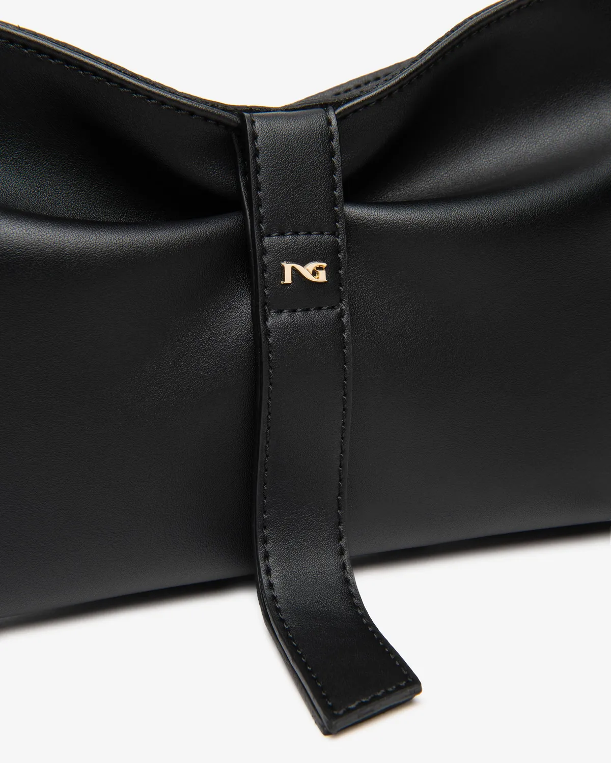 NeroGiardini pochette piele clutch cu falduri elegante