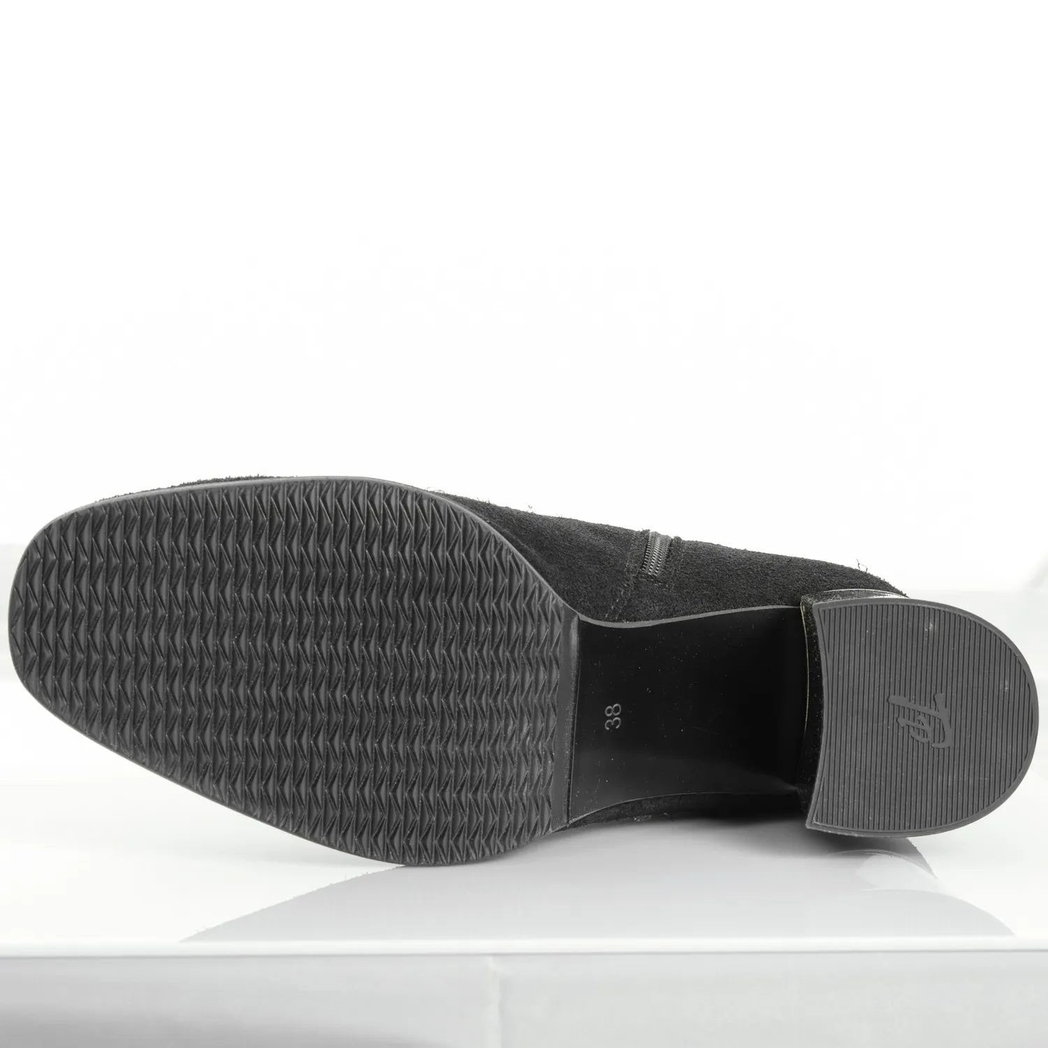 Catinca Shoes G441 NA ghete damă piele negru antilopă