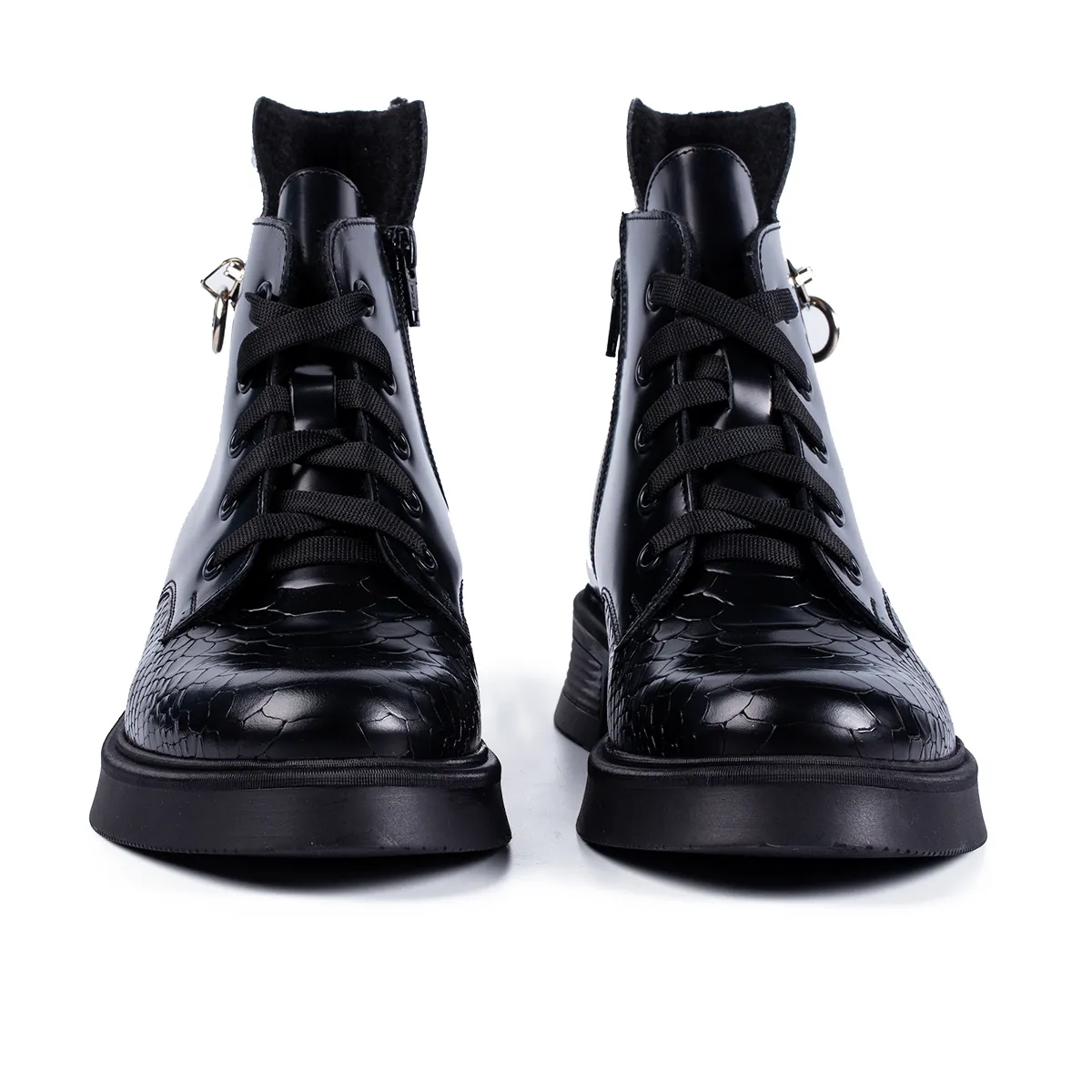 Lucas Shoes 411 ghete dama piele croco lac