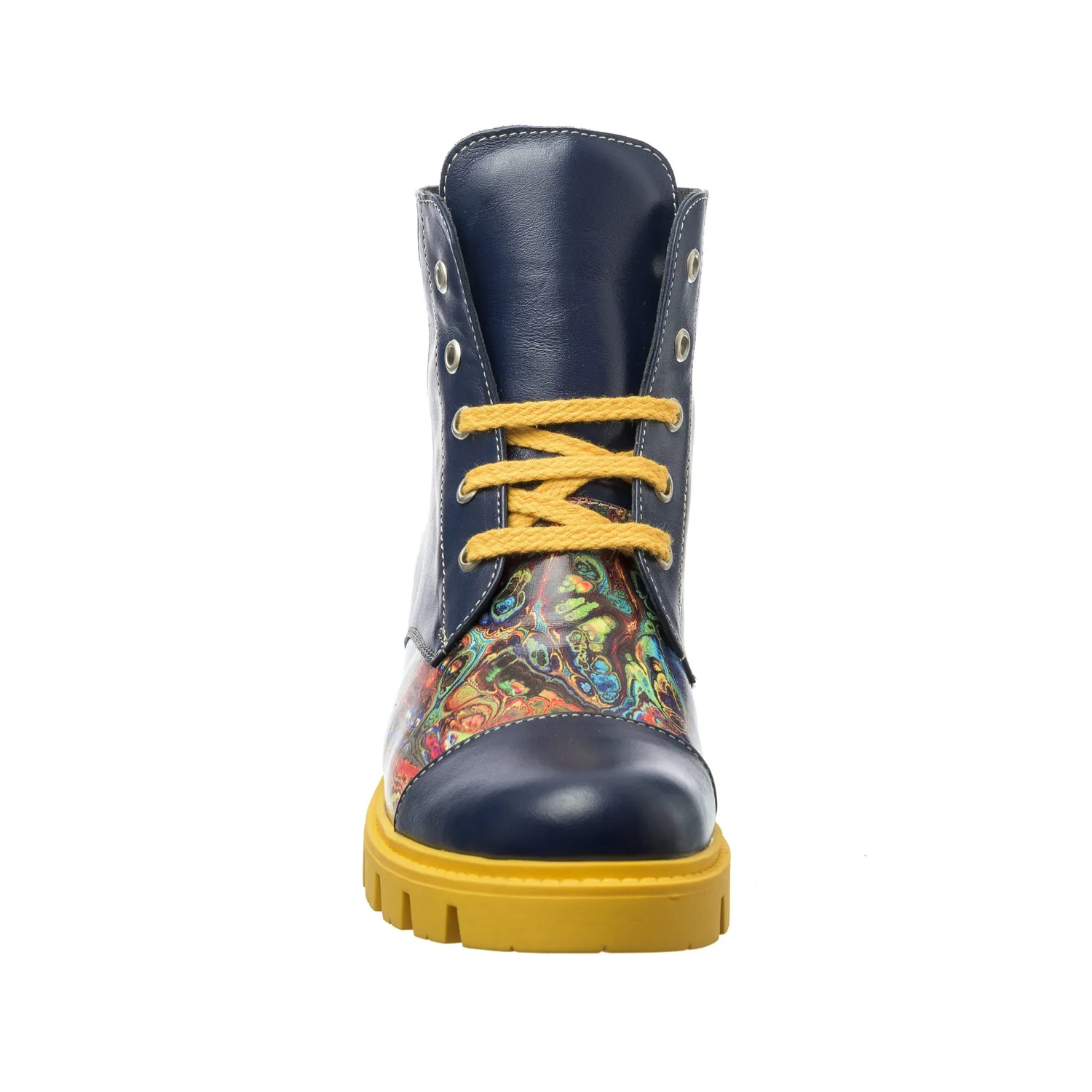 Catinca Shoes BC20 BBP bocanci dama piele naturala blue pictura