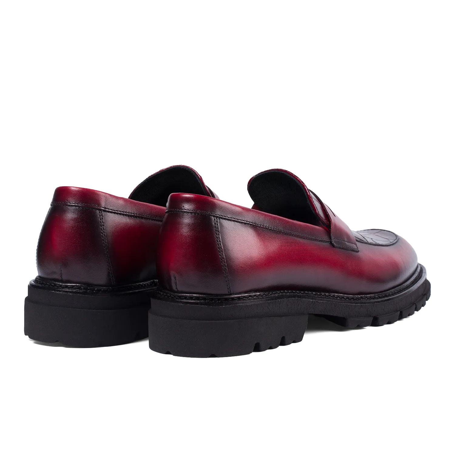 Lucas Shoes Ezra Ukr Rosso mocasini roșii piele