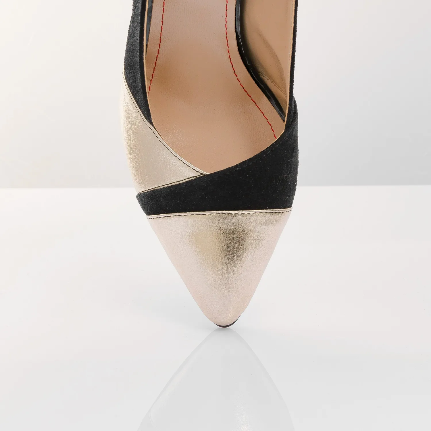 Catinca Shoes D50 NAA sandale dama piele negru auriu