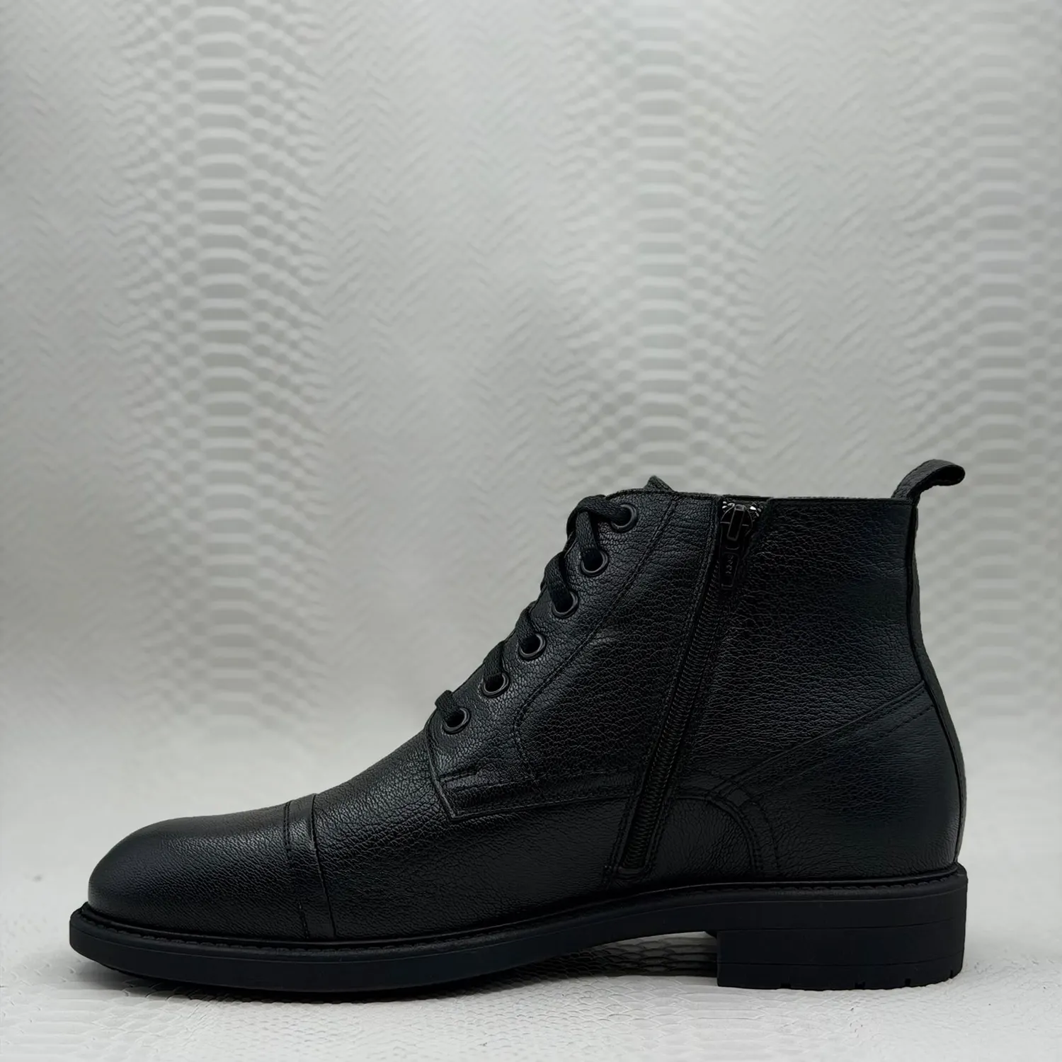 Lucas Shoes 601 Rossi Negru Bizon ghete piele