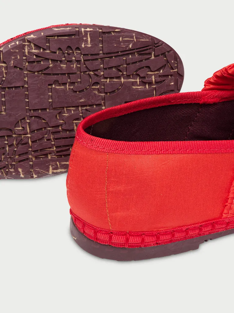 Flagelus Mafalda Ruby papuci rosii de matase