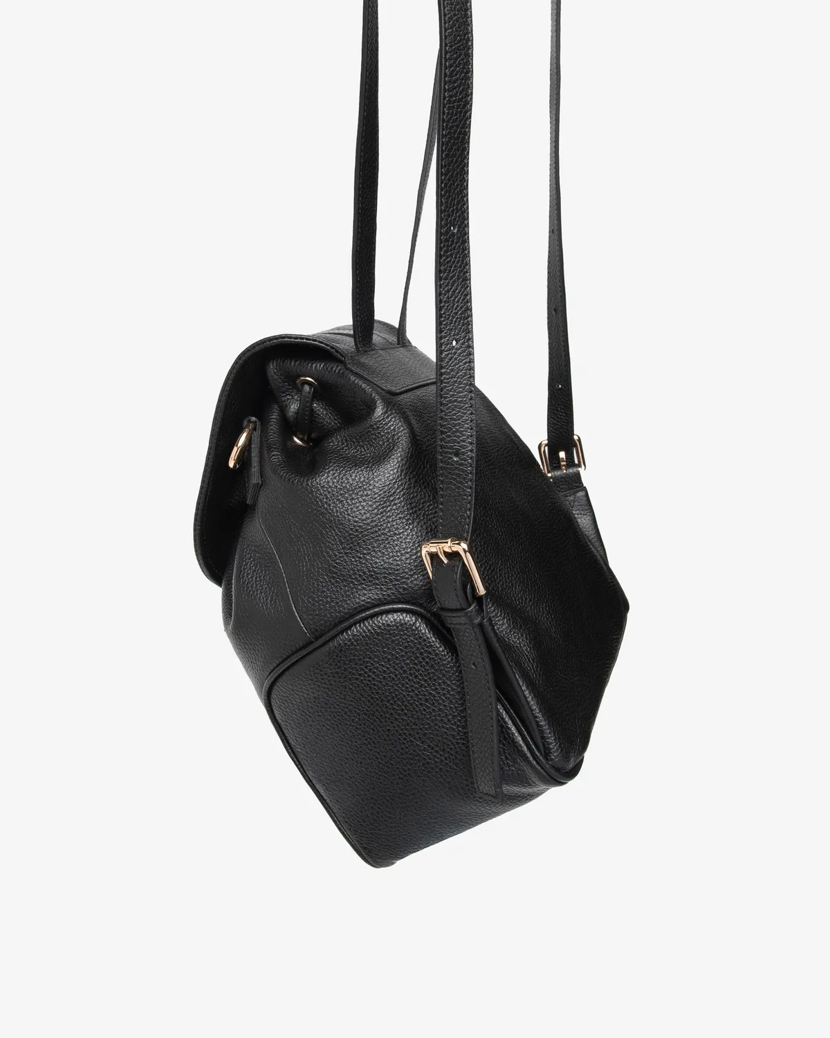 NeroGiardini rucsac damă piele mini cataramă aurie
