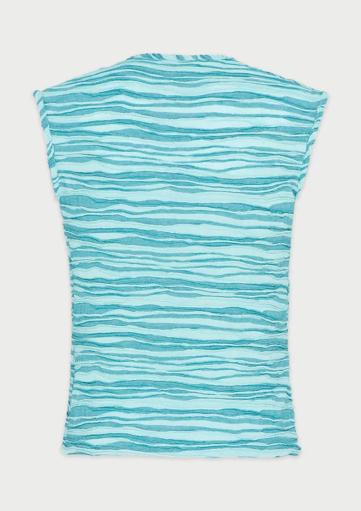 Flagelus Ling Blue Top albastru bumbac