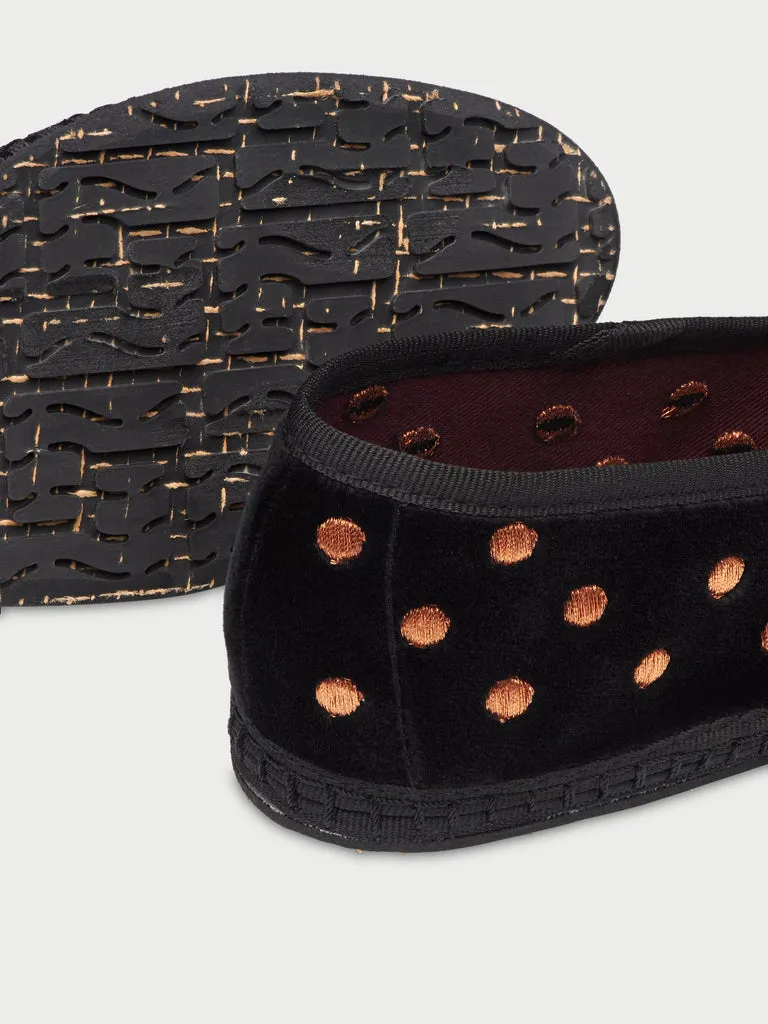 Flagelus Bronze Dots pantofi Mary Jane negri