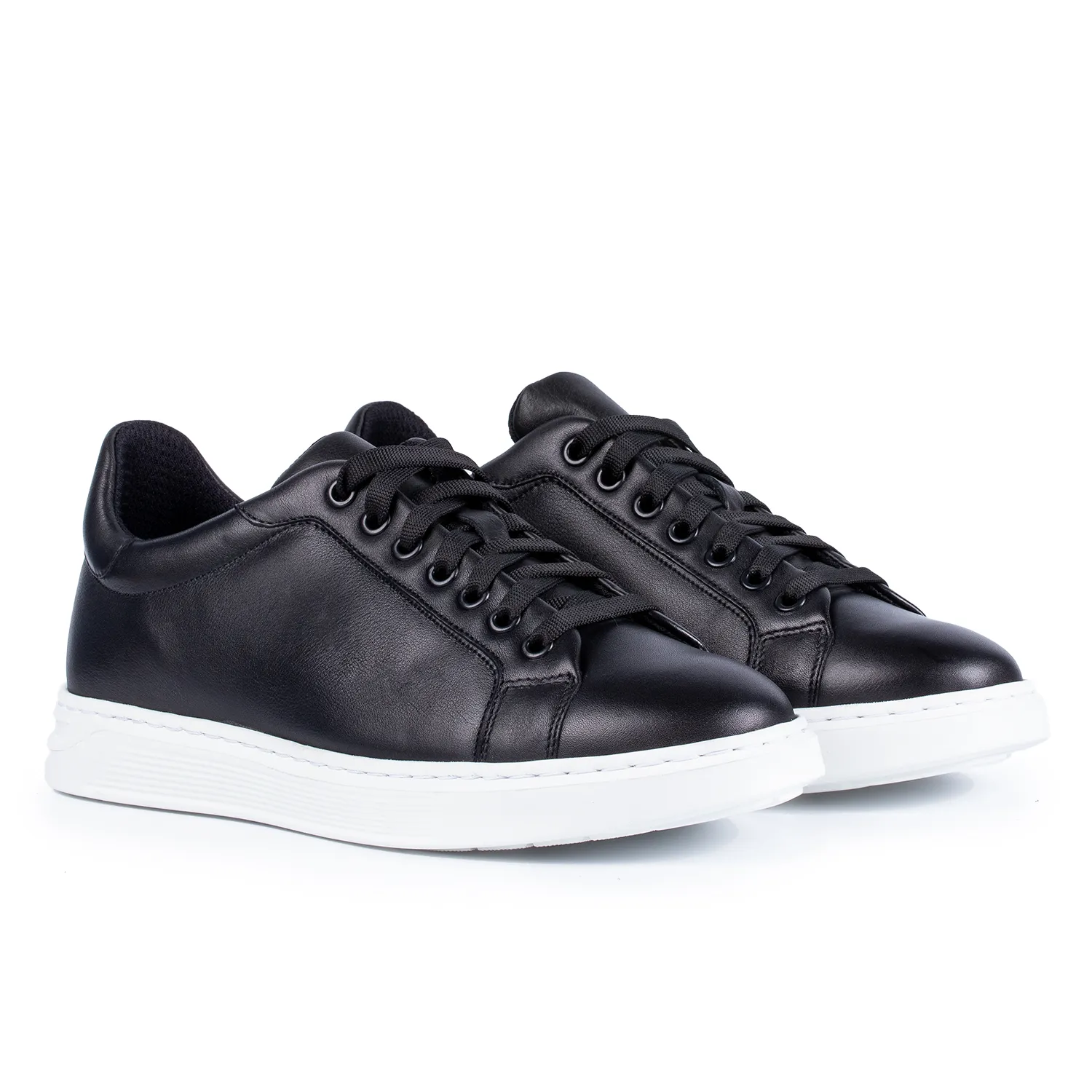 Lucas Shoes 510 sneakers barbati negru piele naturala