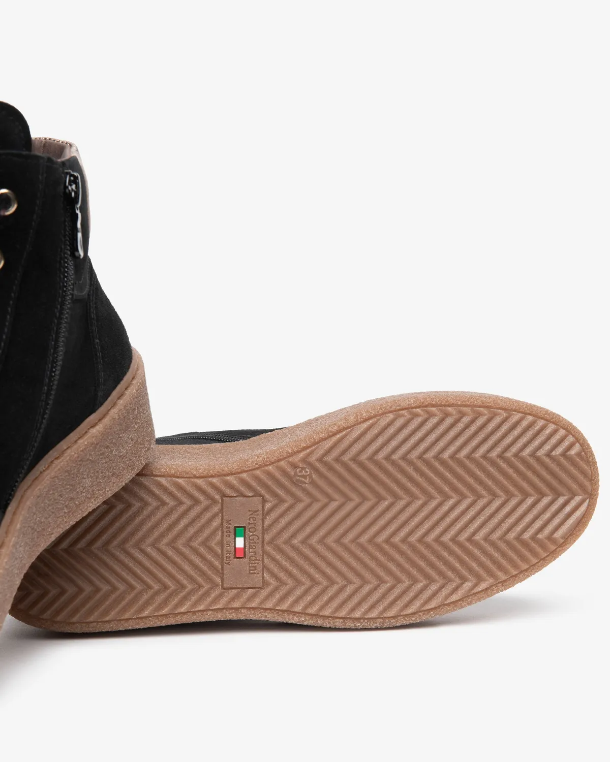 NeroGiardini sneakers dama piele intoarsa cu platforma