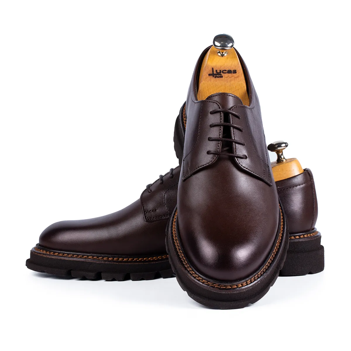 Lucas Shoes Elegant 346 Ukr pantofi maro piele
