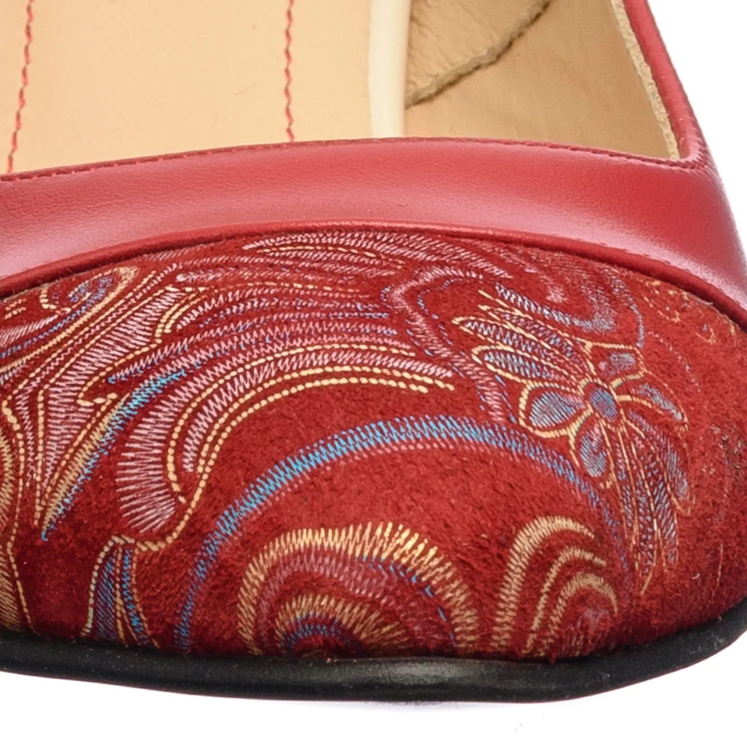 Pantofi dama piele naturala Catinca Shoes A5 RSR rosu