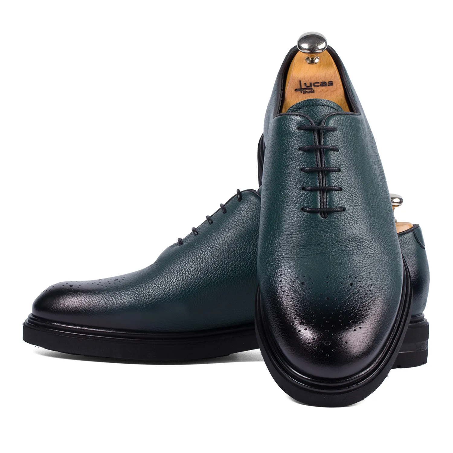 Lucas Shoes Elegant 900 Oslo Verde Bizon pantofi barbati piele