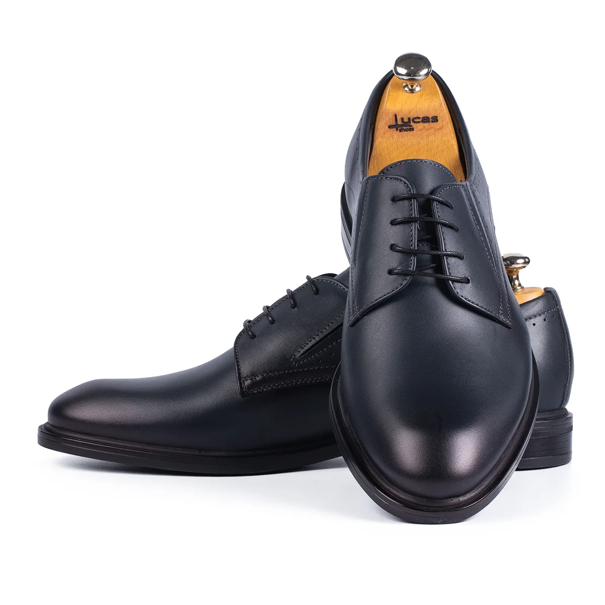 Lucas Shoes Elegant 346s 1666 pantofi barbati albastru piele