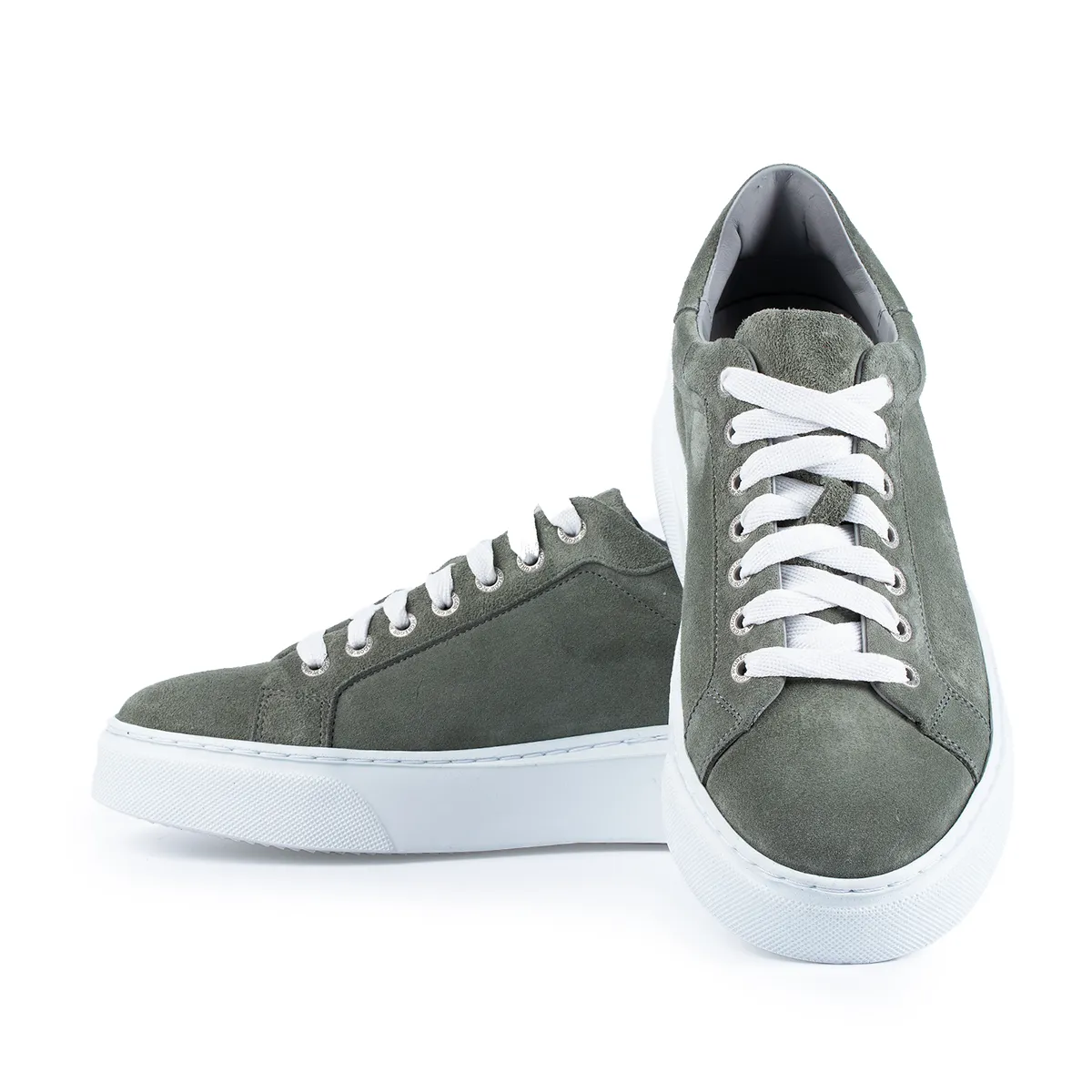 Lucas Shoes 510 Mesteacan Verde Velur sneakers piele
