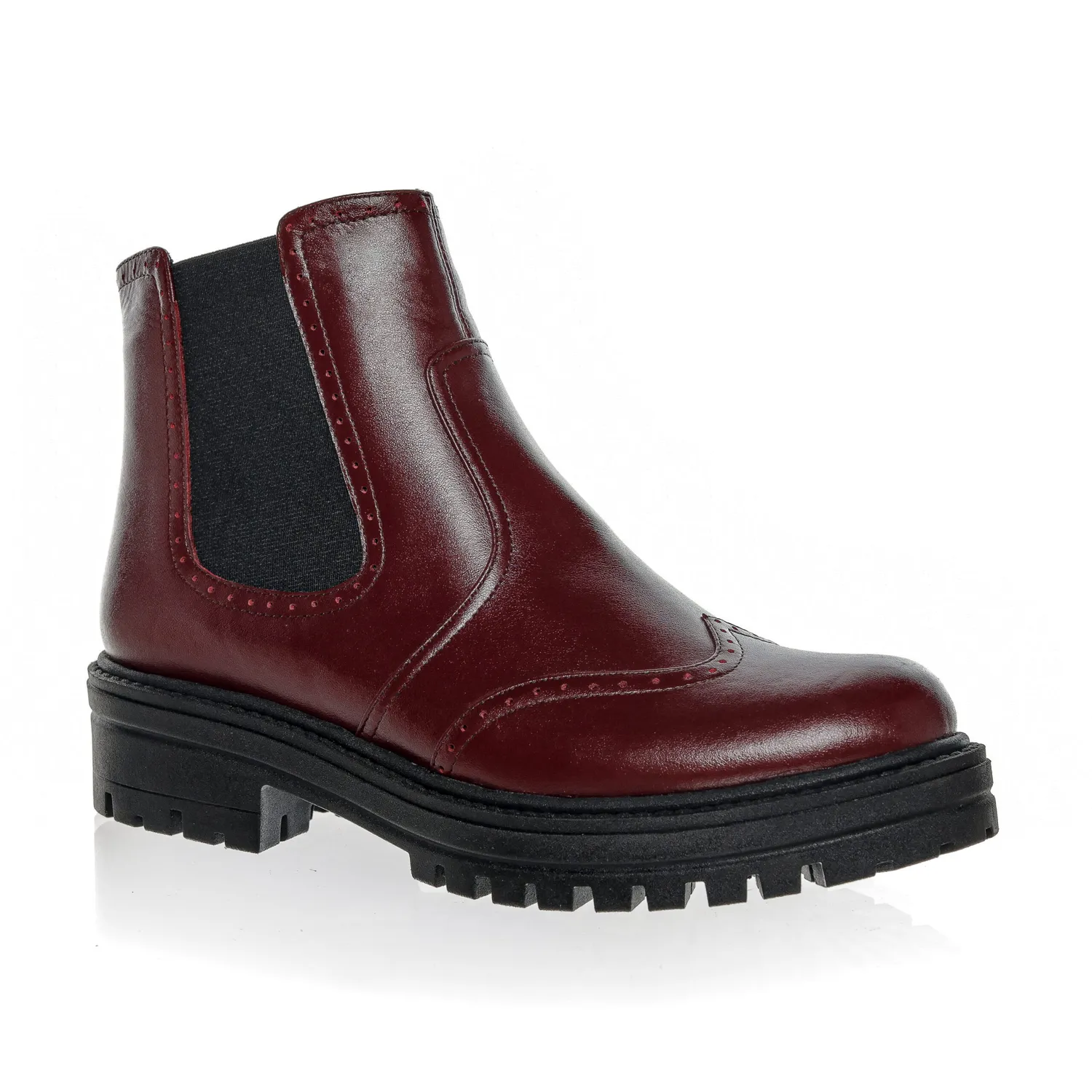 Catinca Shoes GX22 B botine dama piele bordo box