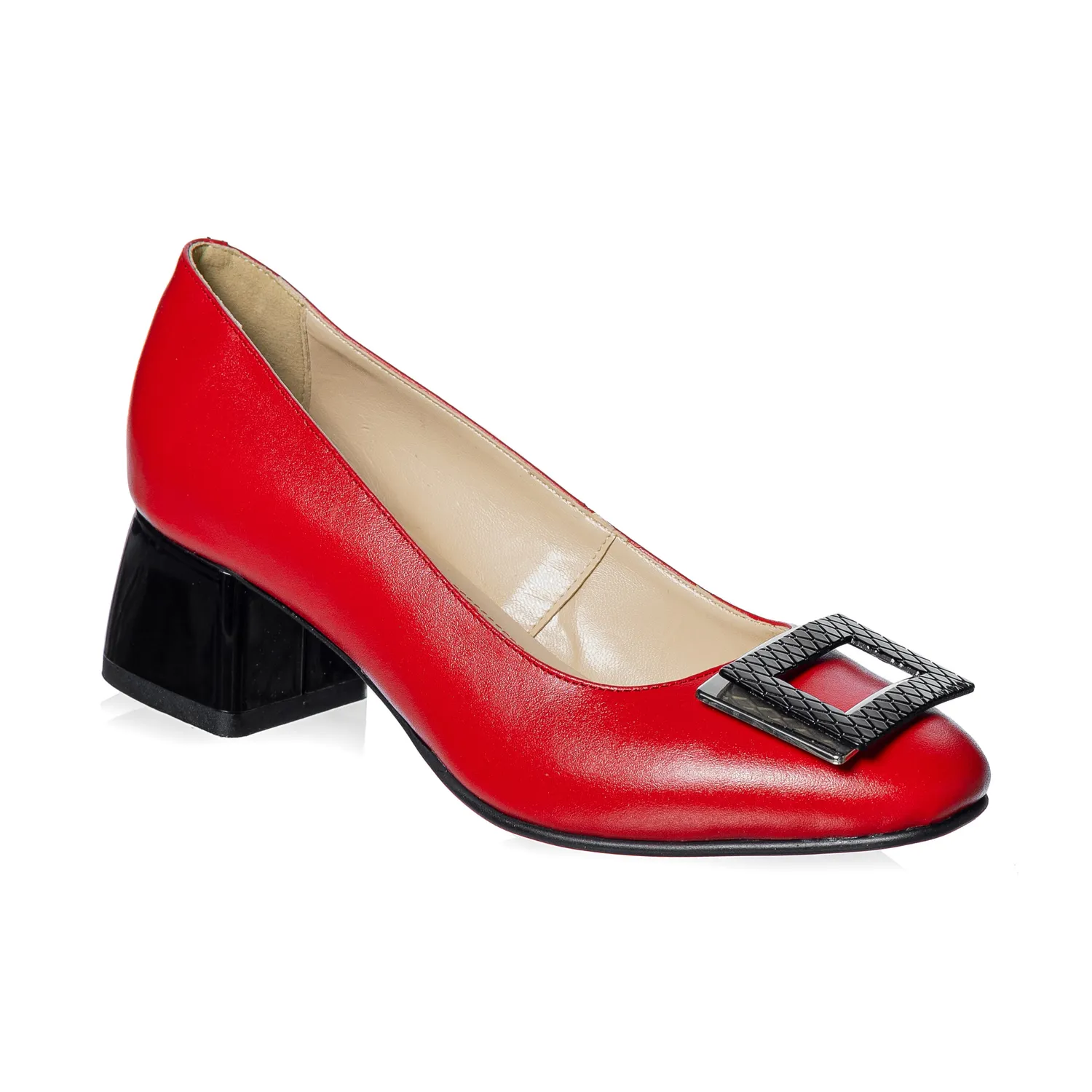 Catinca Shoes A34 RB pantofi dama piele naturala rosu box