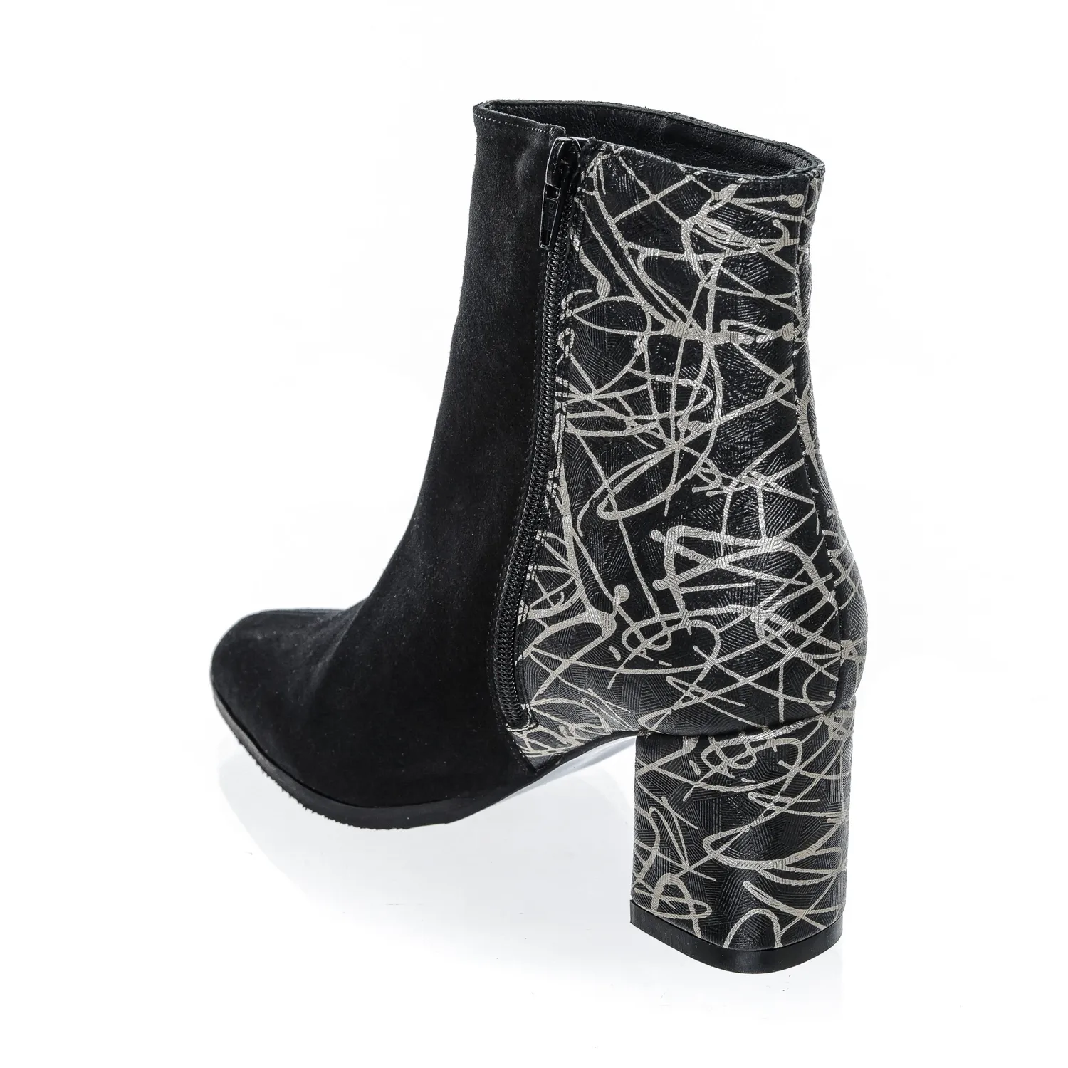 Catinca Shoes GX31 NBFA ghete dama negru auriu piele