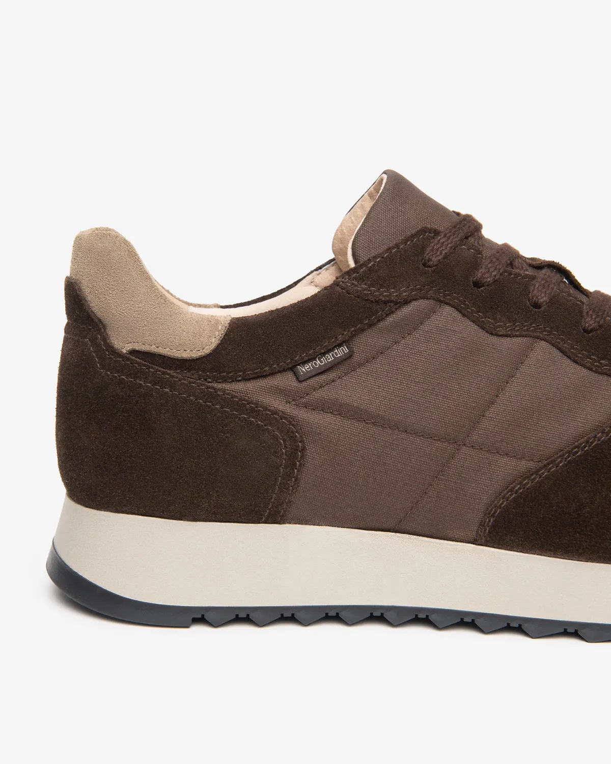 NeroGiardini sneakers barbati piele intoarsa canvas