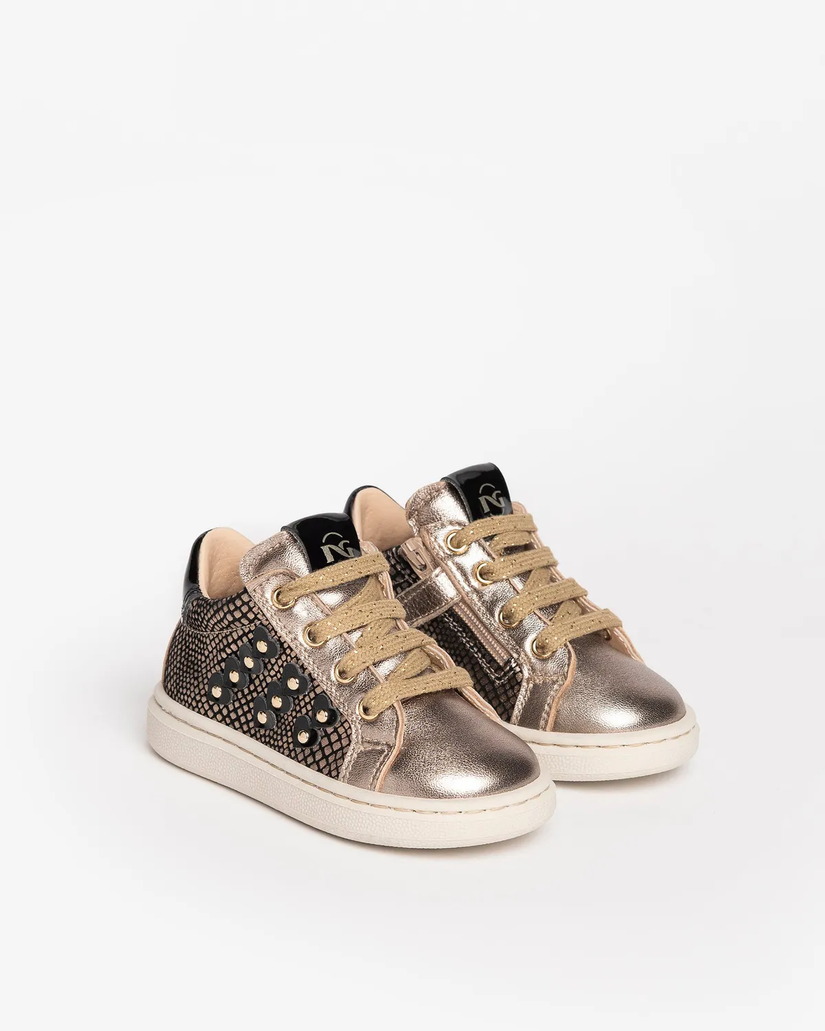 NeroGiardini pantofi sport piele fetite baby cu scai