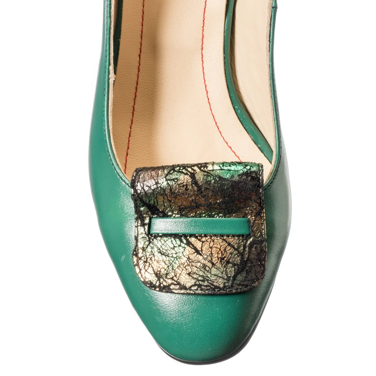 Catinca Shoes A85 VST sandale dama verde piele naturala