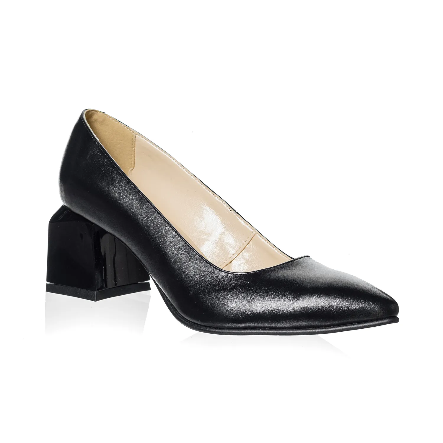Catinca Shoes A36 NB pantofi dama piele negru box