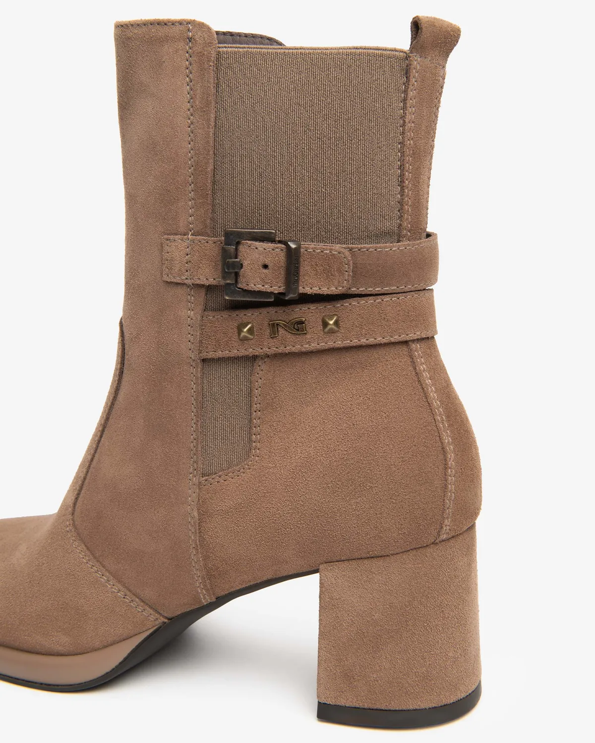 NeroGiardini Botine Dama Piele Toc Bloc 60mm Elegante