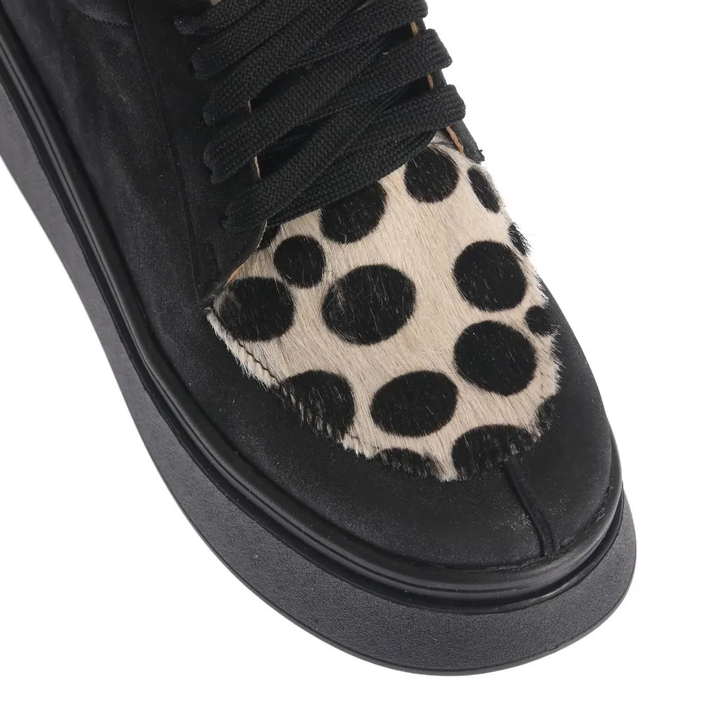 Ana Urbana Dallas pantofi casual negru-alb platformă
