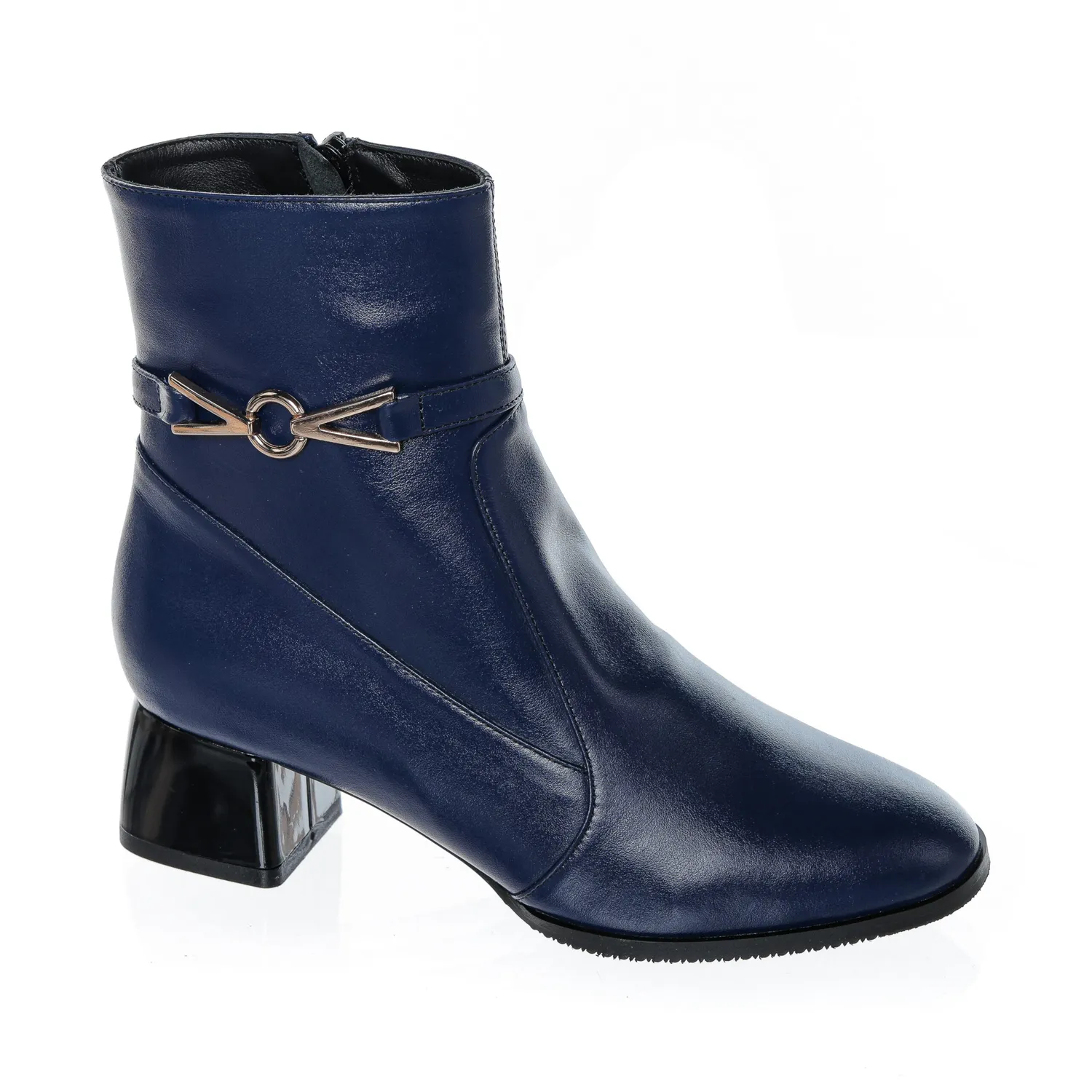 Catinca Shoes GX72 BL ghete dama albastre piele naturala