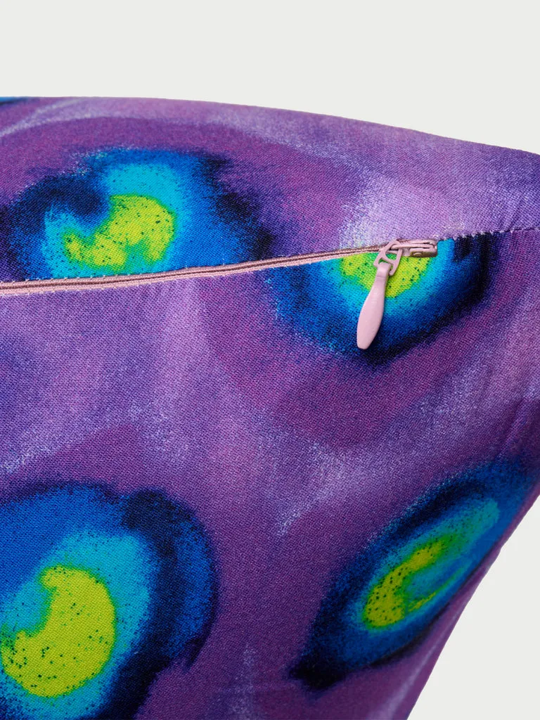 Flagelus Coco Purple Cushion husa perna mov imprimata