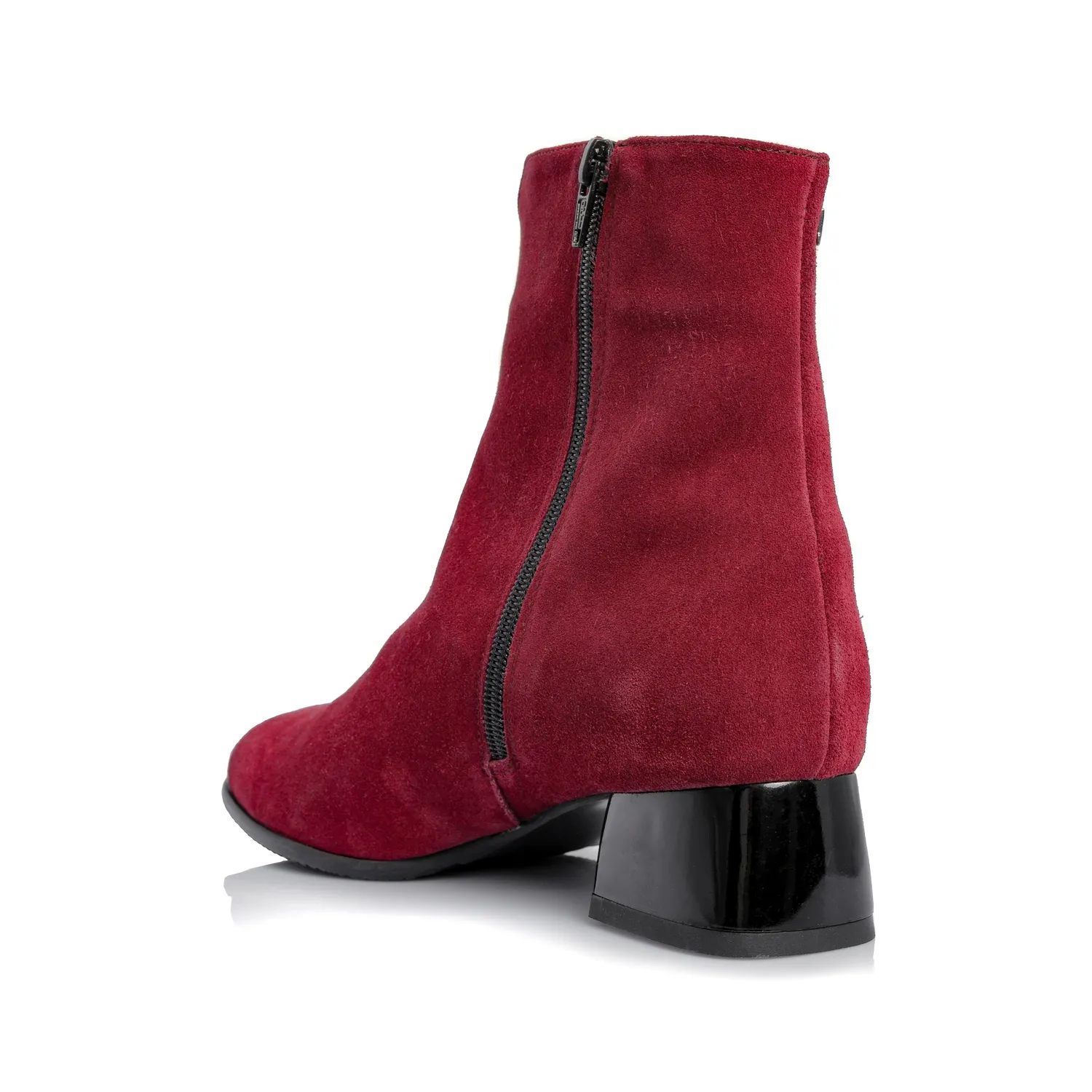 Catinca Shoes G77 RA ghete dama piele rosu antilopa