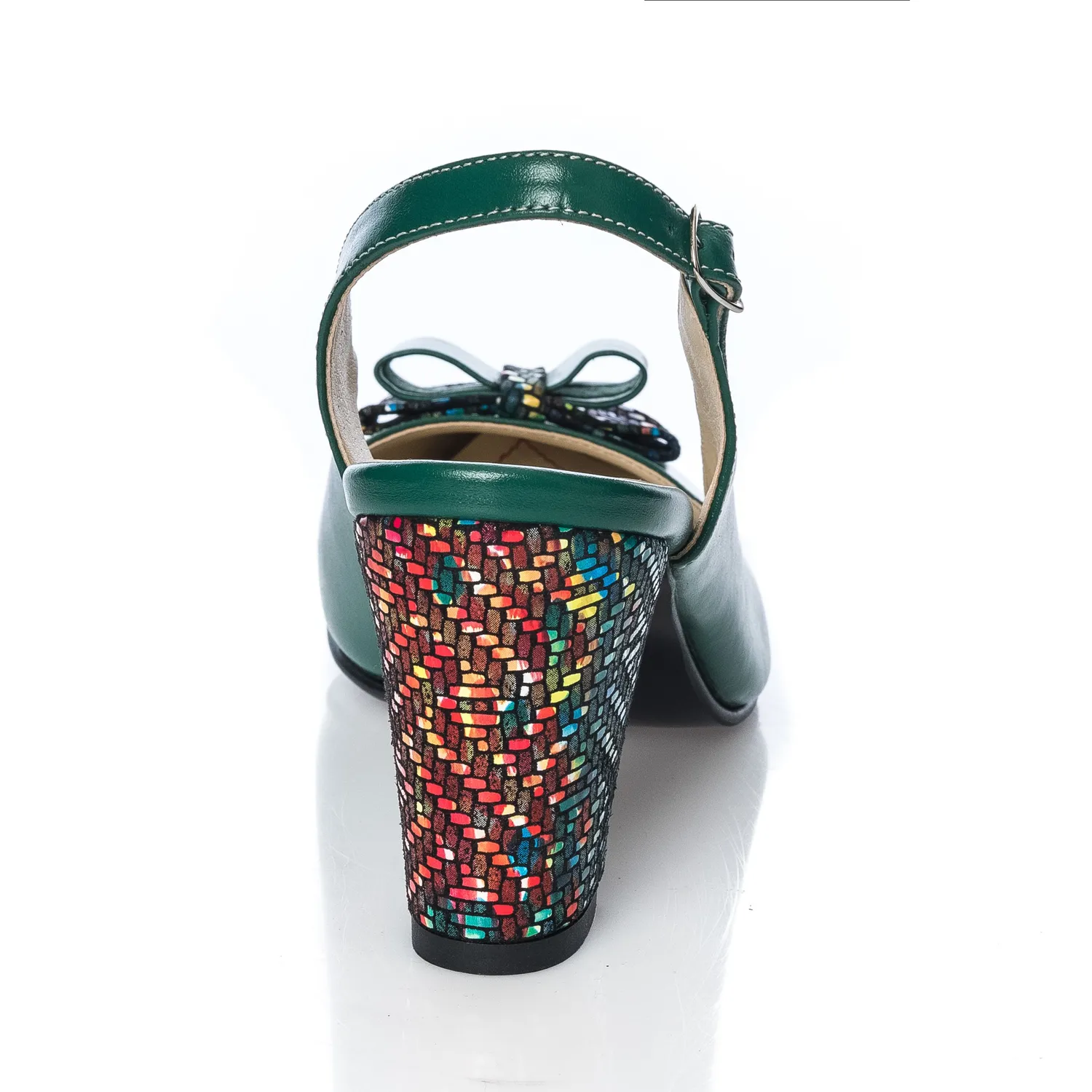 Catinca Shoes V5 VTM sandale dama piele verde toc