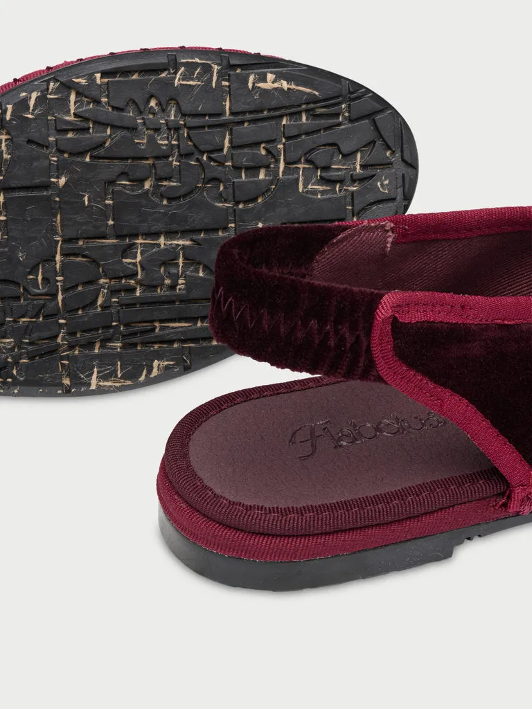 Flagelus Narnia Burgundy papuci velur visiniu elastic