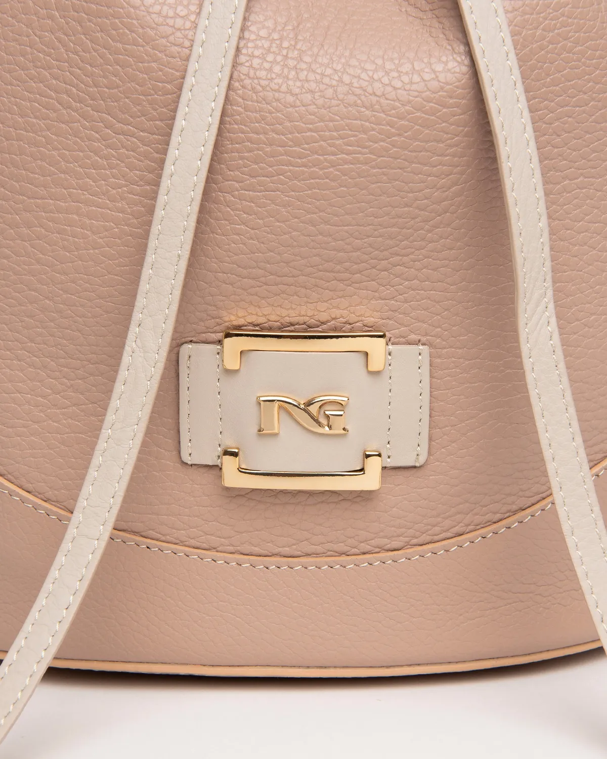 NeroGiardini geanta dama piele bucket cu logo