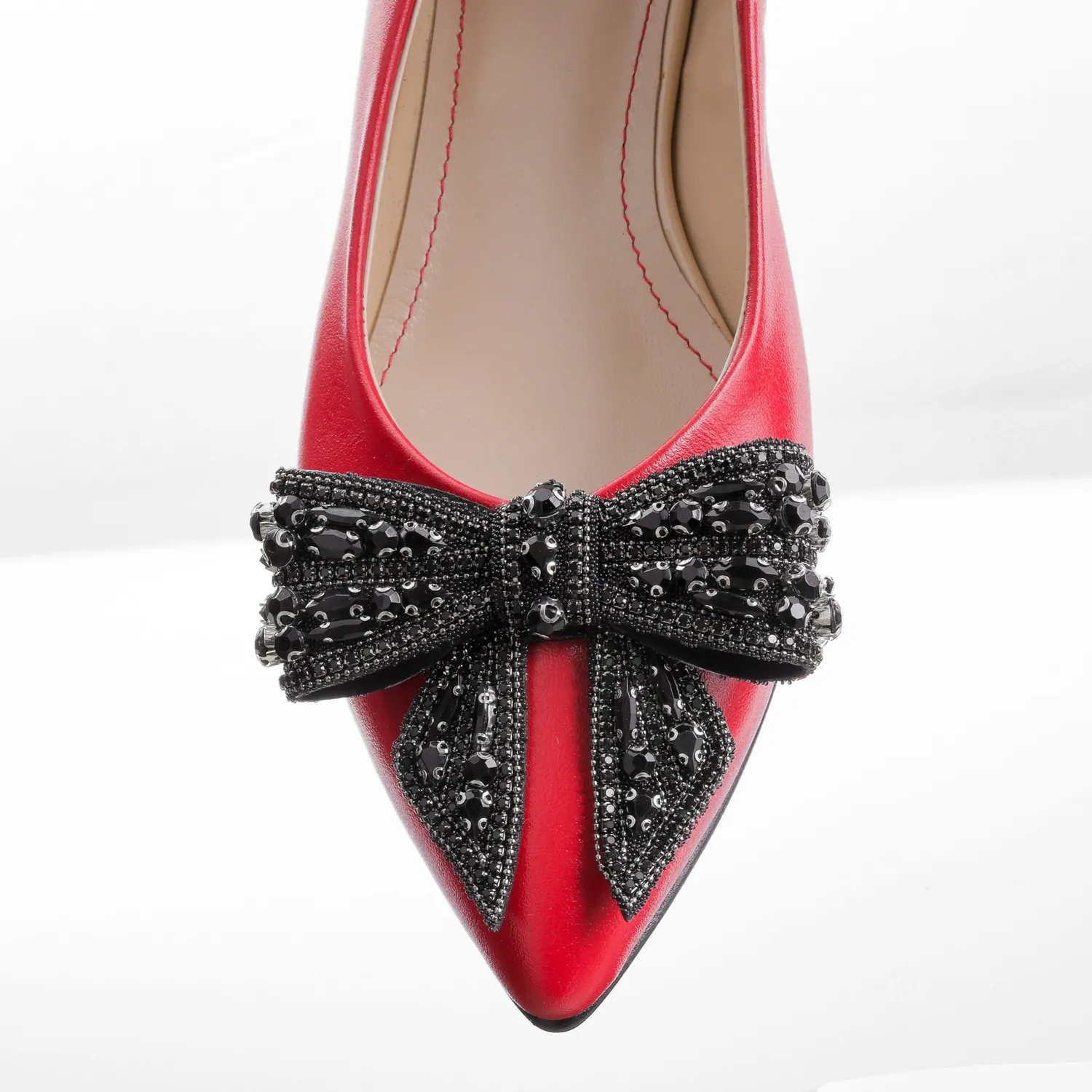 Catinca Shoes BL8 RB balerini piele naturala rosu box