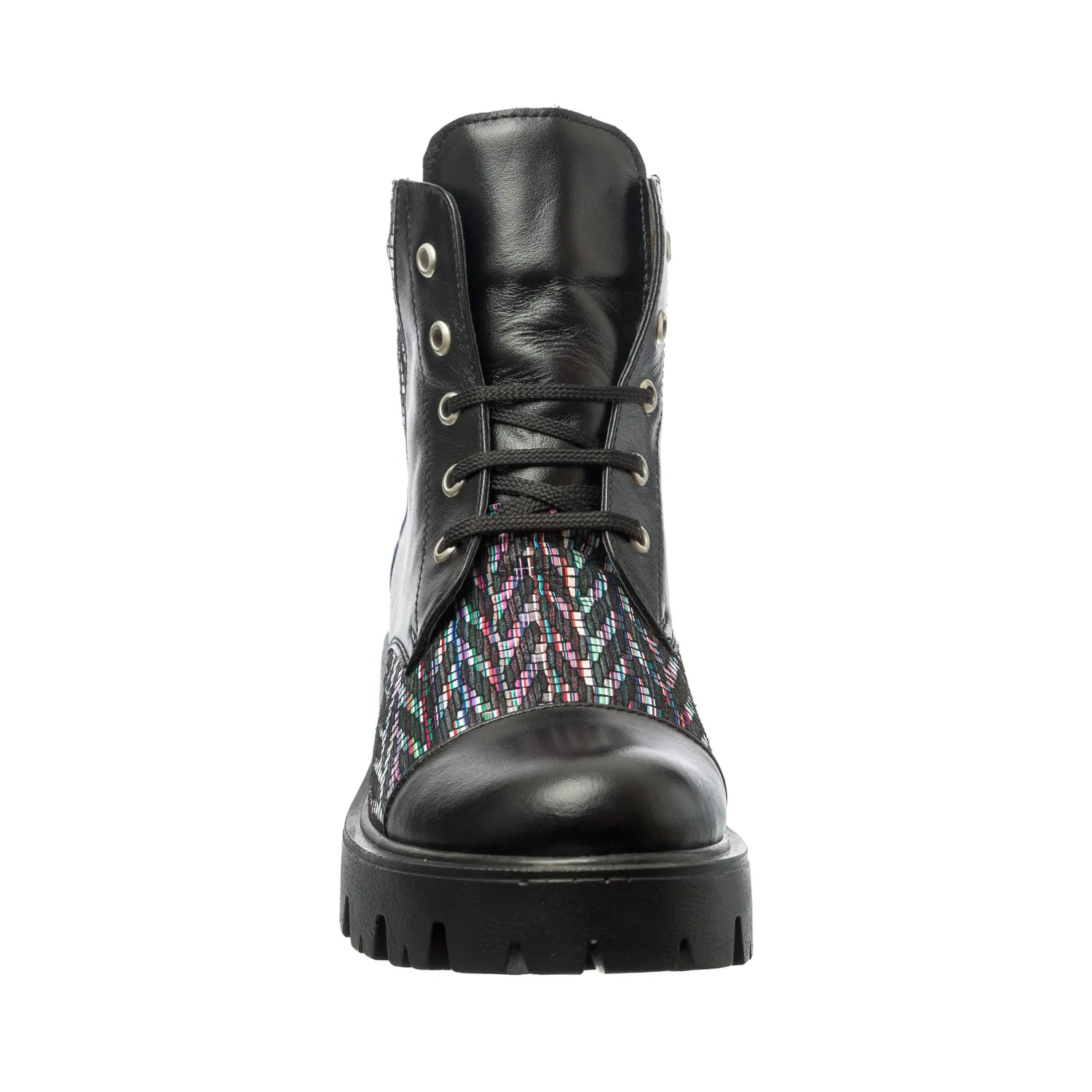 Catinca Shoes BC20 NBZZ bocanci dama piele negru zig-zag