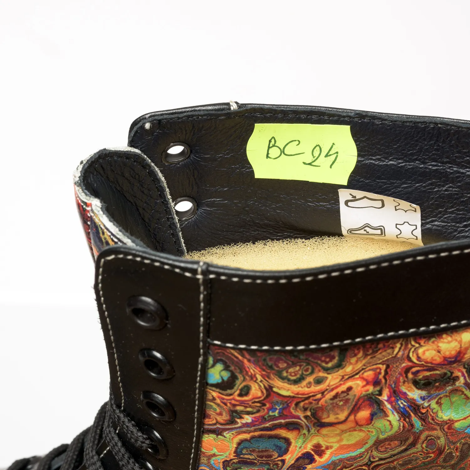 Catinca Shoes BC24 NBP bocanci dama piele naturala negru pictura